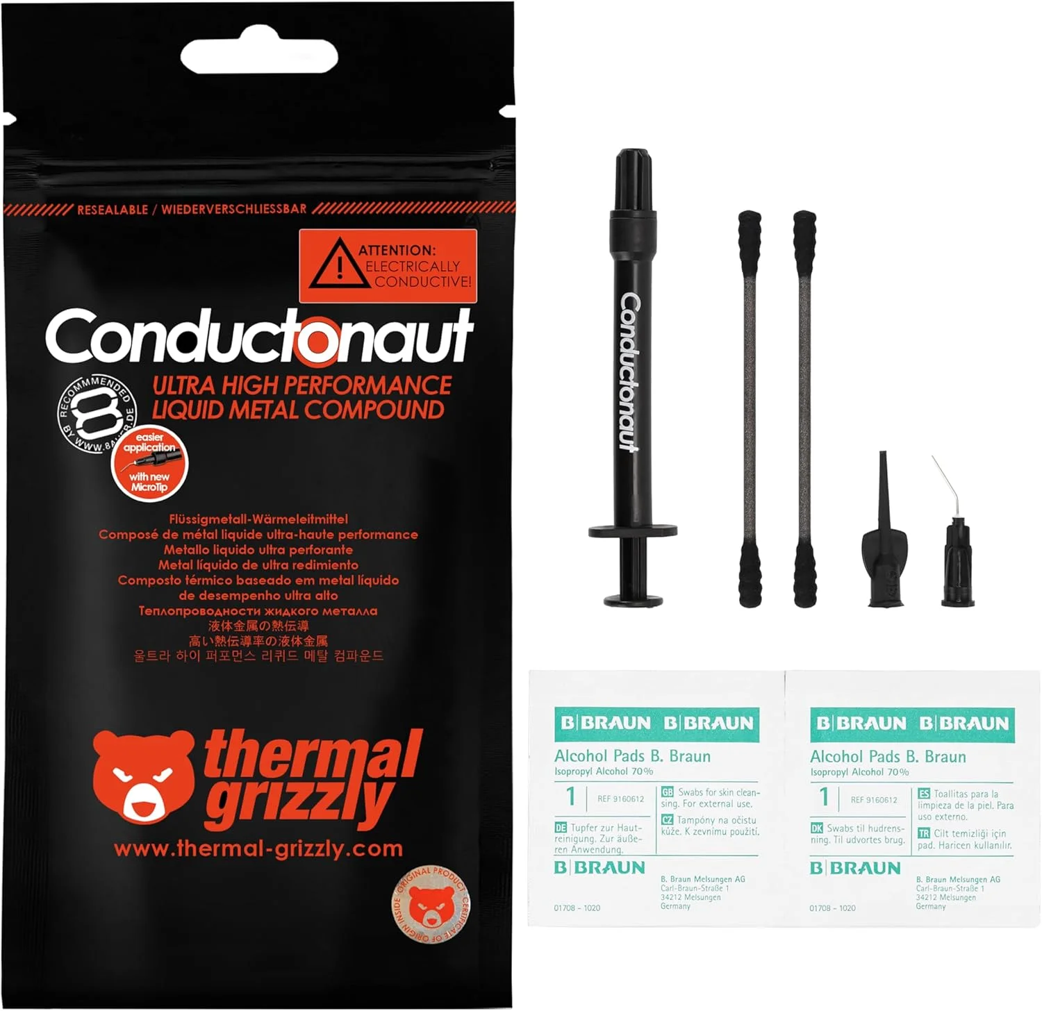 خمیر حرارتی رسانای Thermal Grizzly Conductonaut