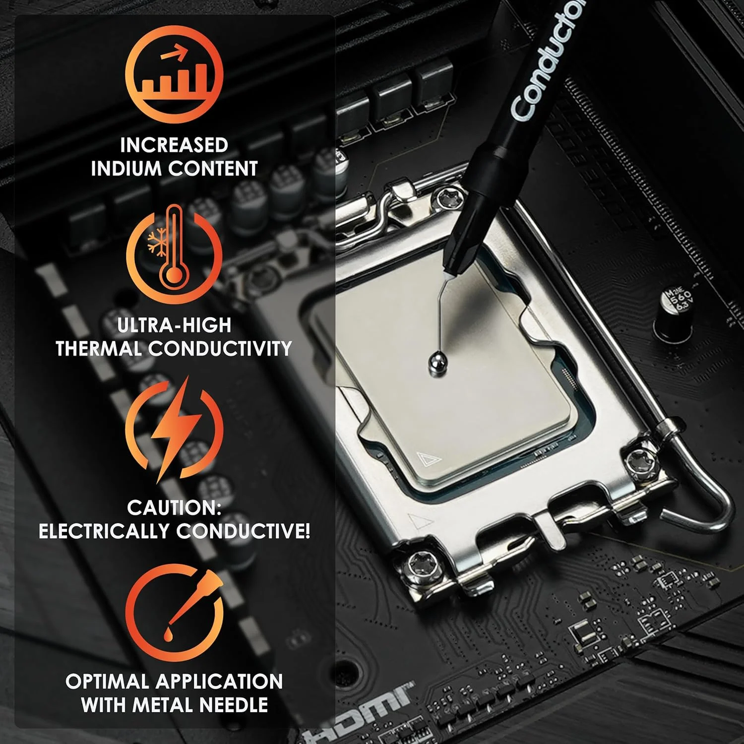 خمیر حرارتی رسانای Thermal Grizzly Conductonaut خمیر حرارتی رسانای Thermal Grizzly Conductonaut