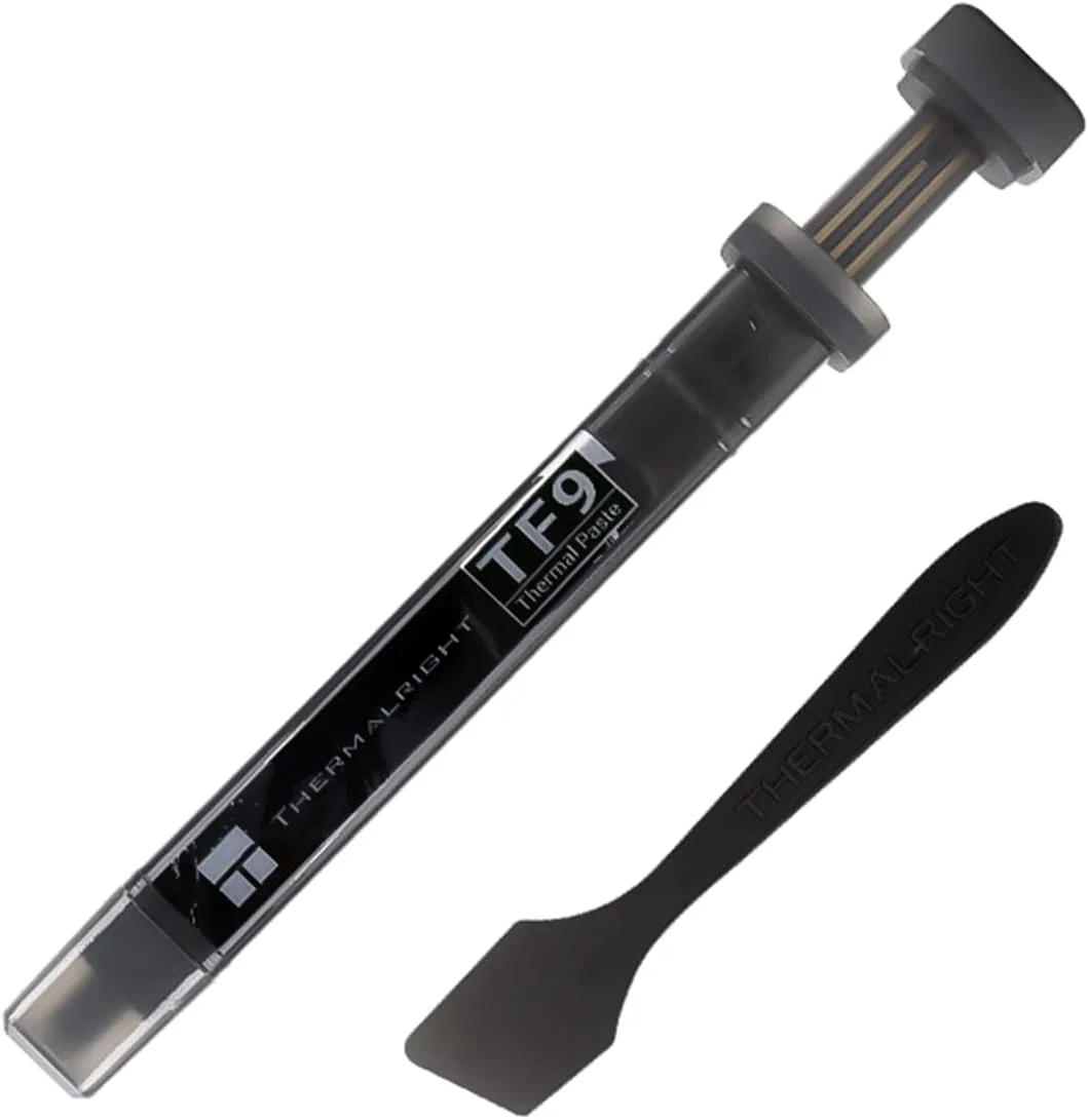 خمیر حرارتی Thermalright TF9 2.9g، خمیر هیت سینک با کارایی بالا بر پایه کربن، خمیر حرارتی CPU برای همه خنک کننده ها، مواد رابط حرارتی با دوام بالا 14W/m.k، 2.9 گرم