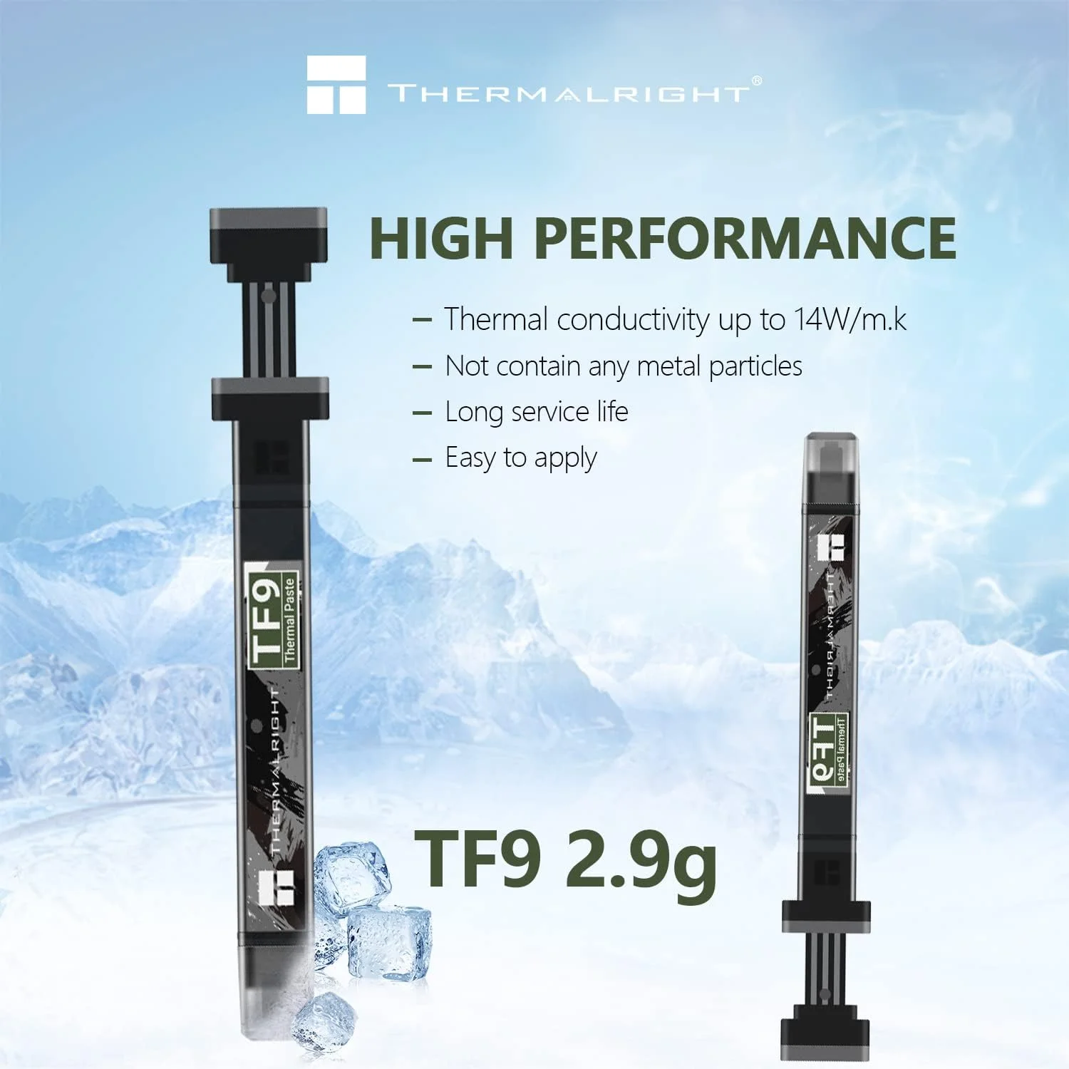 خمیر حرارتی Thermalright TF9 2.9g، خمیر هیت سینک با کارایی بالا بر پایه کربن، خمیر حرارتی CPU برای همه خنک کننده ها، مواد رابط حرارتی با دوام بالا 14W/m.k، 2.9 گرم خمیر حرارتی Thermalright TF9 2.9g، خمیر هیت سینک با کارایی بالا بر پایه کربن، خمیر حرارتی CPU برای همه خنک کننده ها، مواد رابط حرارتی با دوام بالا 14W/m.k، 2.9 گرم