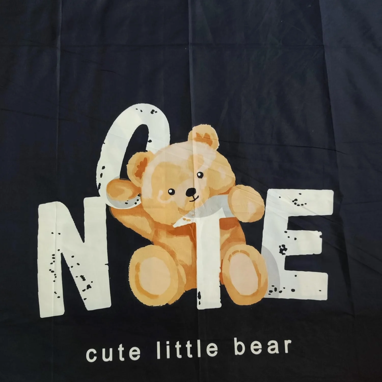 پرده تخت خواب پایین، پارچه حریم خصوصی زیر تخت برای تخت های دوقلو، 2 عدد، طرح خرس سیاه