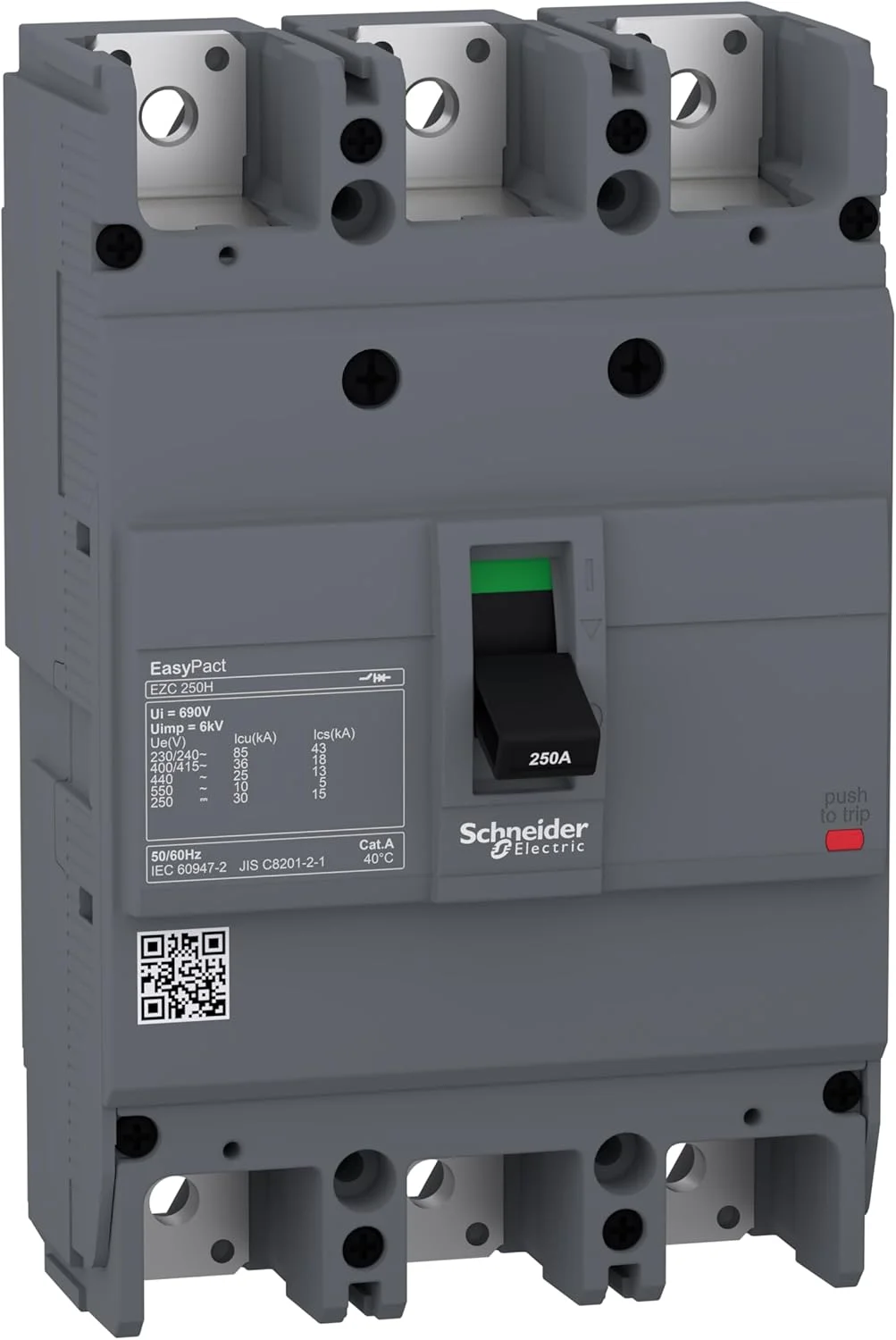 کلید مینیاتوری سه پل 250 آمپر اشنایدر الکتریک مدل EasyPact EZC250H TMD