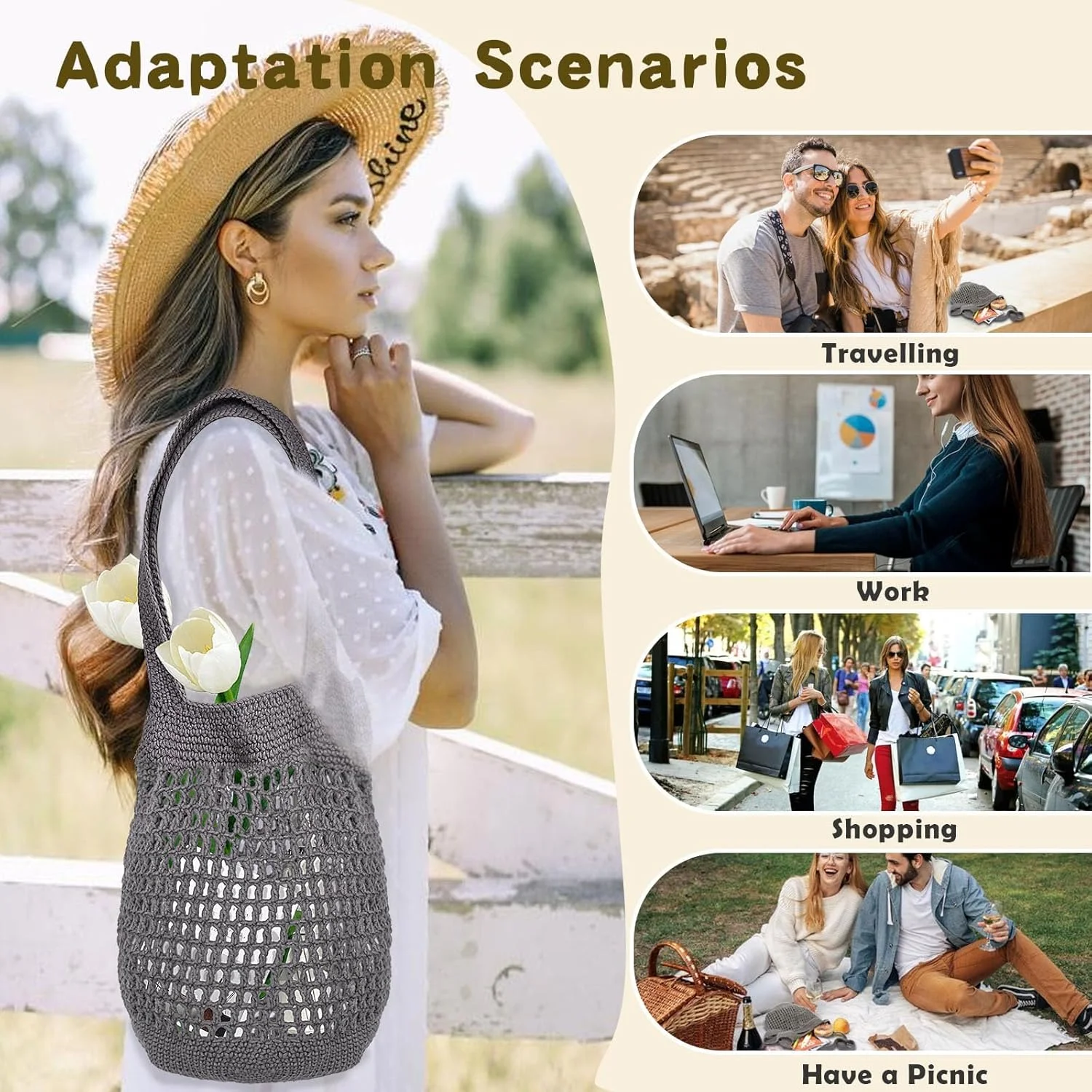 ست قلاب بافی برای مبتدیان، ست کیف قلاب بافی با دستورالعمل های گام به گام و آموزش های ویدئویی، ست کیف دوشی قلاب بافی، کیف دستی قلاب بافی DIY، هدیه قلاب بافی برای بزرگسالان، کودکان، دوستداران قلاب بافی، خاکستری ست قلاب بافی برای مبتدیان، ست کیف قلاب بافی با دستورالعمل های گام به گام و آموزش های ویدئویی، ست کیف دوشی قلاب بافی، کیف دستی قلاب بافی DIY، هدیه قلاب بافی برای بزرگسالان، کودکان، دوستداران قلاب بافی، خاکستری