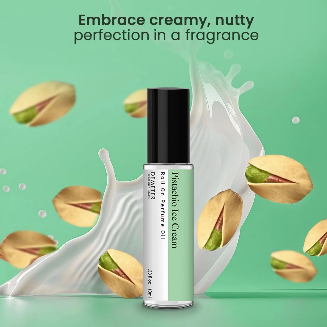 عطر روغنی رولی با رایحه بستنی پسته دیمتر 8.8 میلی لیتر