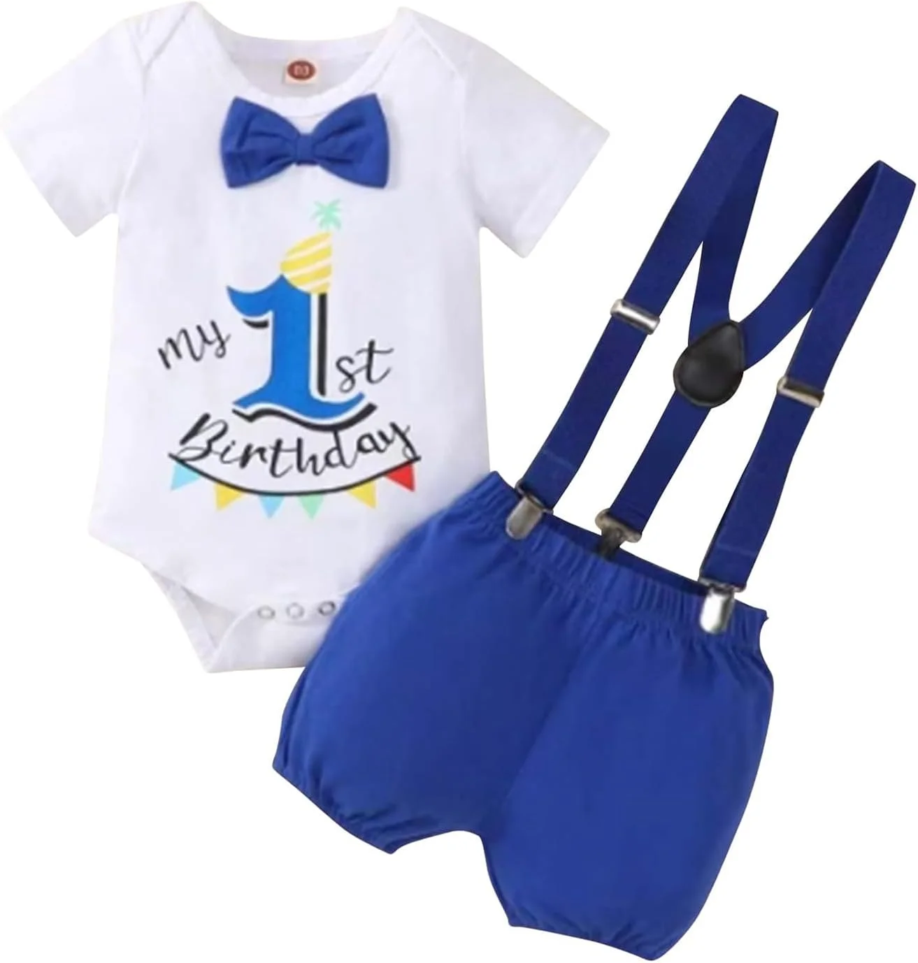 ست لباس تولد یک سالگی پسرانه، رامپر و ساسپندر - آستین کوتاه یا بلند، لباس مناسب عکاسی برای 9-18 ماه (سایز 80 سانتی متر) ست لباس تولد یک سالگی پسرانه، رامپر و ساسپندر - آستین کوتاه یا بلند، لباس مناسب عکاسی برای 9-18 ماه (سایز 80 سانتی متر)