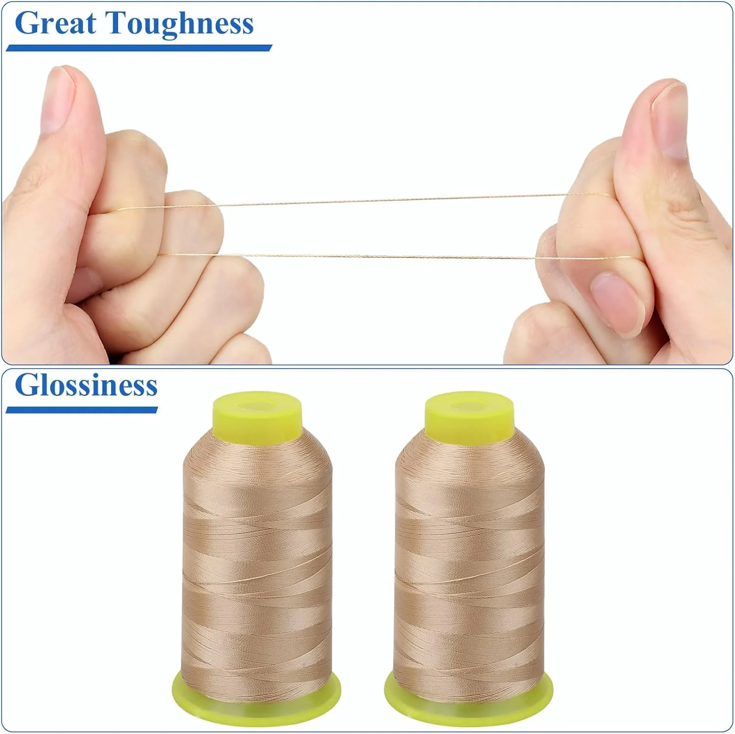 نخ پلی استر NALACAL، نخ ضخیم و بادوام، 90 متر در هر حلقه، نخ نایلونی 300D/3 برای خیاطی، نخ خیاطی برای روکش، بازار فضای باز، پرده، چرم، مهره دوزی، صنایع دستی (خاکی) نخ پلی استر NALACAL، نخ ضخیم و بادوام، 90 متر در هر حلقه، نخ نایلونی 300D/3 برای خیاطی، نخ خیاطی برای روکش، بازار فضای باز، پرده، چرم، مهره دوزی، صنایع دستی (خاکی)