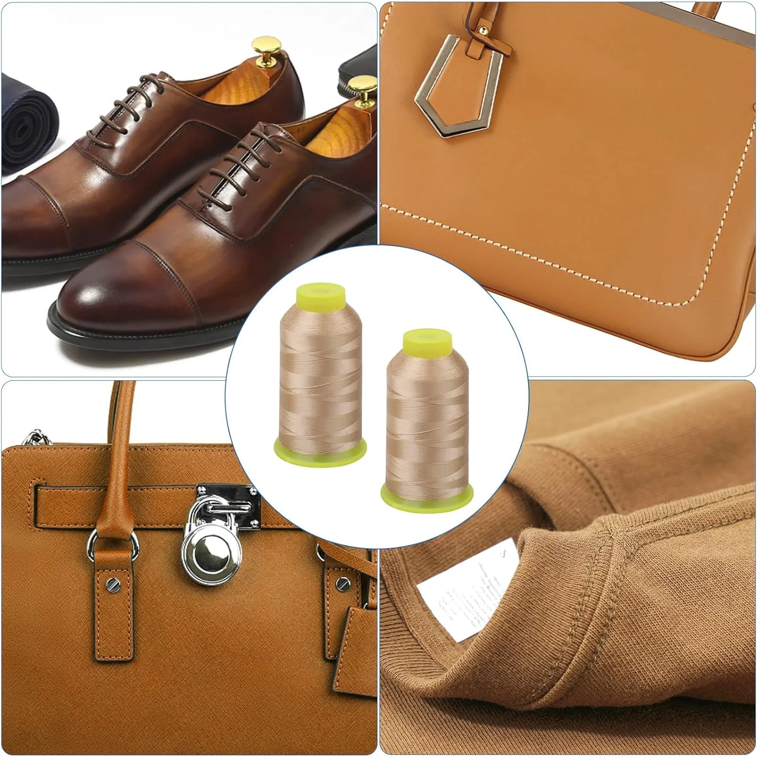 نخ پلی استر NALACAL، نخ ضخیم و بادوام، 90 متر در هر حلقه، نخ نایلونی 300D/3 برای خیاطی، نخ خیاطی برای روکش، بازار فضای باز، پرده، چرم، مهره دوزی، صنایع دستی (خاکی) نخ پلی استر NALACAL، نخ ضخیم و بادوام، 90 متر در هر حلقه، نخ نایلونی 300D/3 برای خیاطی، نخ خیاطی برای روکش، بازار فضای باز، پرده، چرم، مهره دوزی، صنایع دستی (خاکی)