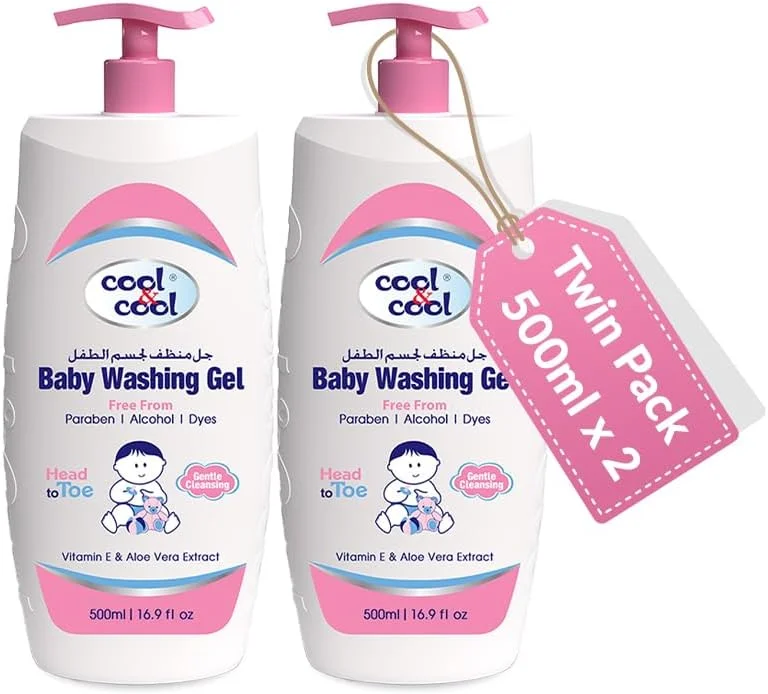 ژل شستشوی کودک کول اند کول - 500 میلی لیتر (بسته 2 عددی) - شستشوی سر تا پای کودک، بدون رنگ، بدون اشک، بدون الکل، بدون پارابن، حاوی ویتامین E و عصاره آلوئه ورا با فرمول بسیار ملایم 1 لیتر ژل شستشوی کودک کول اند کول - 500 میلی لیتر (بسته 2 عددی) - شستشوی سر تا پای کودک، بدون رنگ، بدون اشک، بدون الکل، بدون پارابن، حاوی ویتامین E و عصاره آلوئه ورا با فرمول بسیار ملایم 1 لیتر