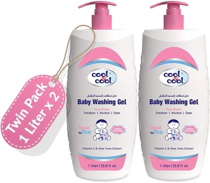 ژل شستشوی کودک کول اند کول - 1 لیتر (بسته 2 عددی) - شستشوی سر تا پای کودک، بدون رنگ، بدون اشک، بدون الکل، بدون پارابن، حاوی ویتامین E و عصاره آلوئه ورا با فرمولاسیون بسیار ملایم 2 لیتر ژل شستشوی کودک کول اند کول - 1 لیتر (بسته 2 عددی) - شستشوی سر تا پای کودک، بدون رنگ، بدون اشک، بدون الکل، بدون پارابن، حاوی ویتامین E و عصاره آلوئه ورا با فرمولاسیون بسیار ملایم 2 لیتر