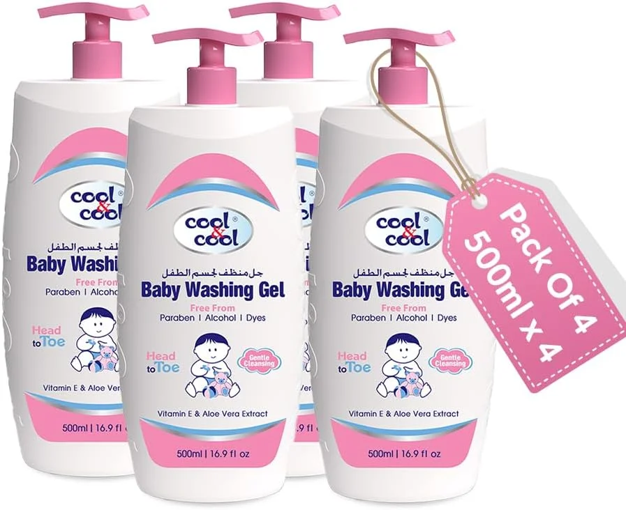 ژل شستشوی کودک کول اند کول - 500 میلی لیتر (بسته 4 عددی) - شستشوی سر تا پای کودک، بدون رنگ، بدون اشک، بدون الکل، بدون پارابن، حاوی ویتامین E و عصاره آلوئه ورا با فرمول ملایم 2 لیتر ژل شستشوی کودک کول اند کول - 500 میلی لیتر (بسته 4 عددی) - شستشوی سر تا پای کودک، بدون رنگ، بدون اشک، بدون الکل، بدون پارابن، حاوی ویتامین E و عصاره آلوئه ورا با فرمول ملایم 2 لیتر