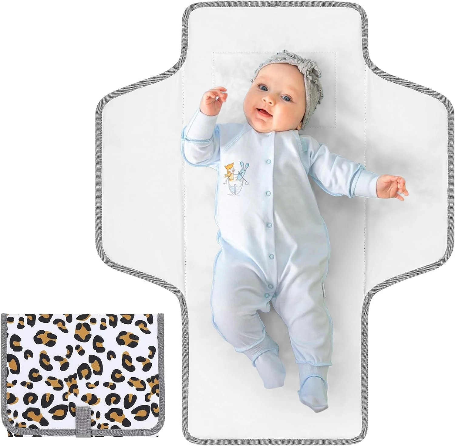 زیرانداز تعویض پوشک قابل حمل، زیرانداز ضد آب کودک، زیرانداز تاشو مسافرتی برای نوزاد، مناسب برای هدیه نوزاد پسر و دختر (50 * 63 سانتی متر) زیرانداز تعویض پوشک قابل حمل، زیرانداز ضد آب کودک، زیرانداز تاشو مسافرتی برای نوزاد، مناسب برای هدیه نوزاد پسر و دختر (50 * 63 سانتی متر)