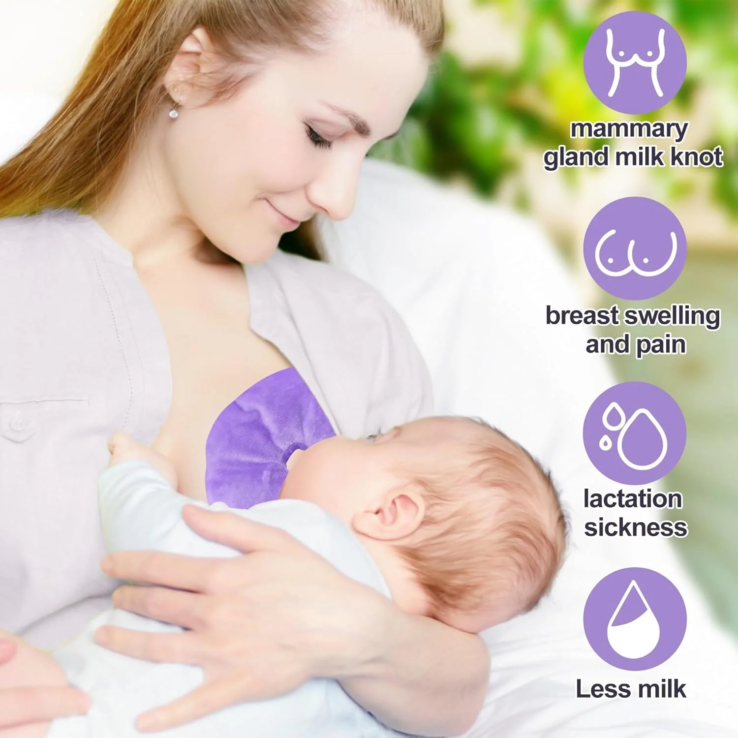 2 عدد پد سینه، پد سینه قابل استفاده مجدد با روکش های نرم، پدهای ژلی شیردهی گرم و سرد برای تسکین مجاری مسدود شده، تسکین پس از زایمان، لوازم ضروری شیردهی برای مادران