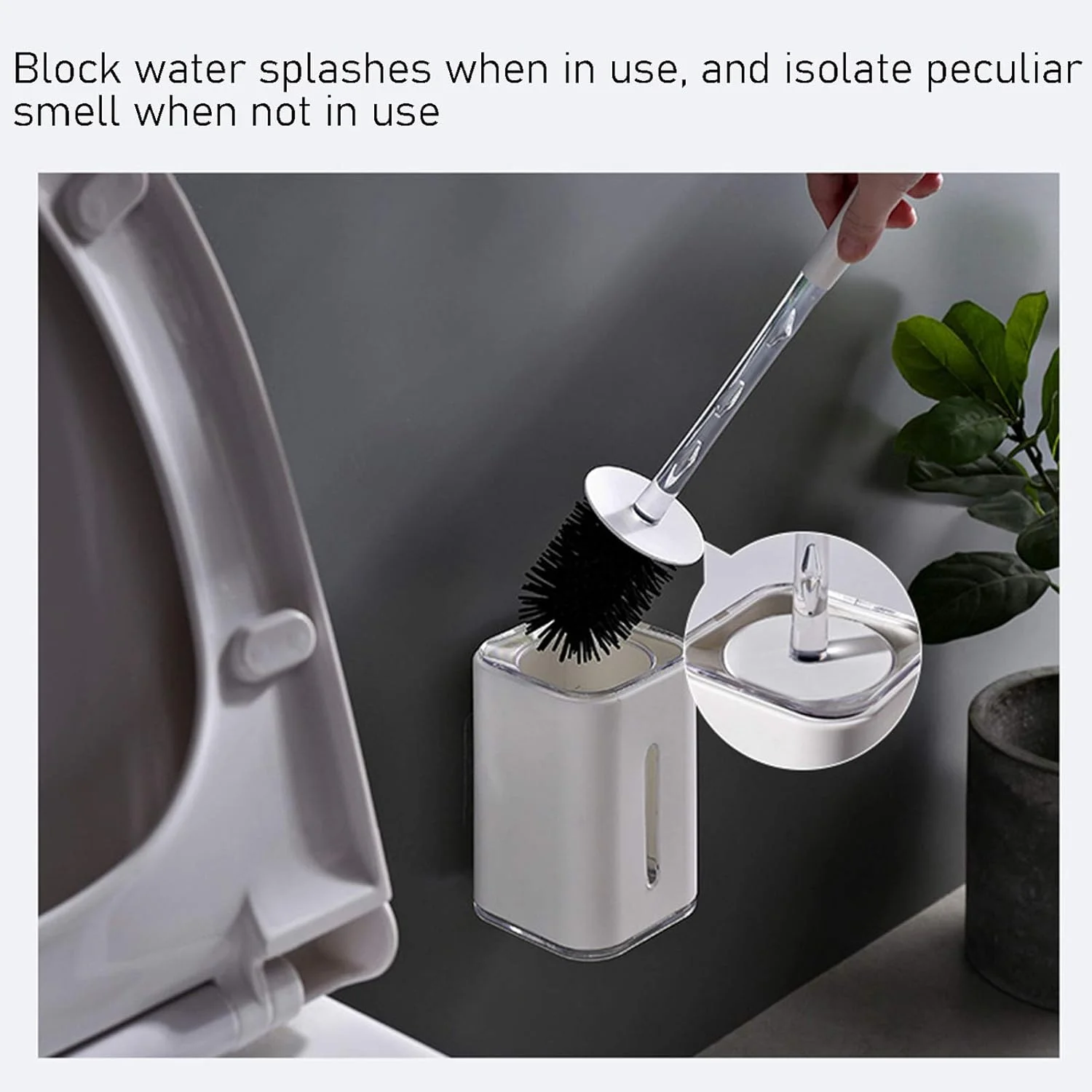 برس توالت و جا برسی، برس تمیز کننده توالت سیلیکونی مربعی شکل با دسته پلاستیکی بلند ضد لغزش و جا برسی خشک شونده سریع 11x11x44 سانتی متر (رنگ: سفید) برس توالت و جا برسی، برس تمیز کننده توالت سیلیکونی مربعی شکل با دسته پلاستیکی بلند ضد لغزش و جا برسی خشک شونده سریع 11x11x44 سانتی متر (رنگ: سفید)