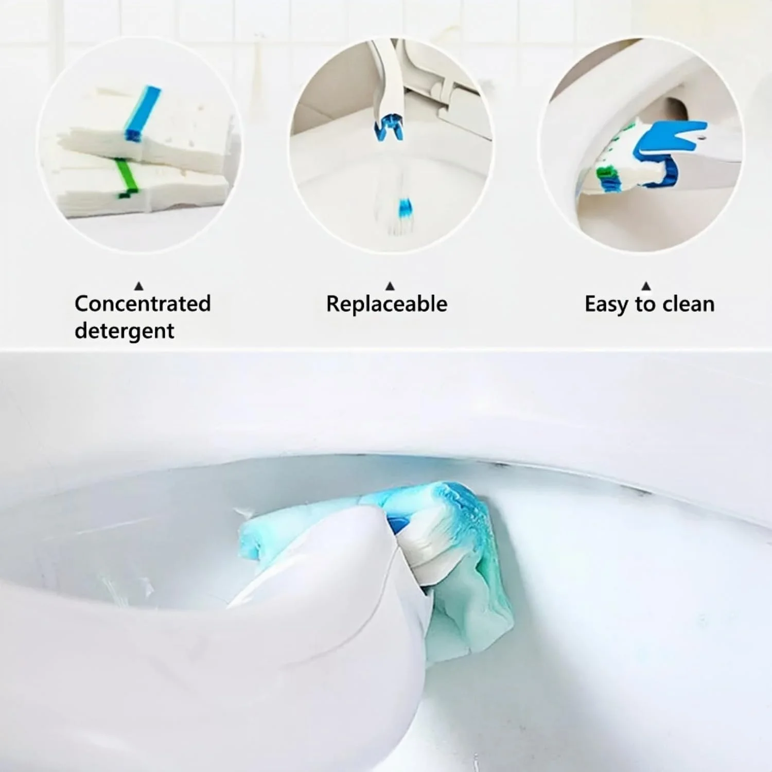 برس تمیز کننده توالت، برس توالت دیواری با 24 عدد پد تمیز کننده اسطوخودوس یکبار مصرف، کیت برس و دسته تمیز کننده توالت دلفینی زیبا با قلاب