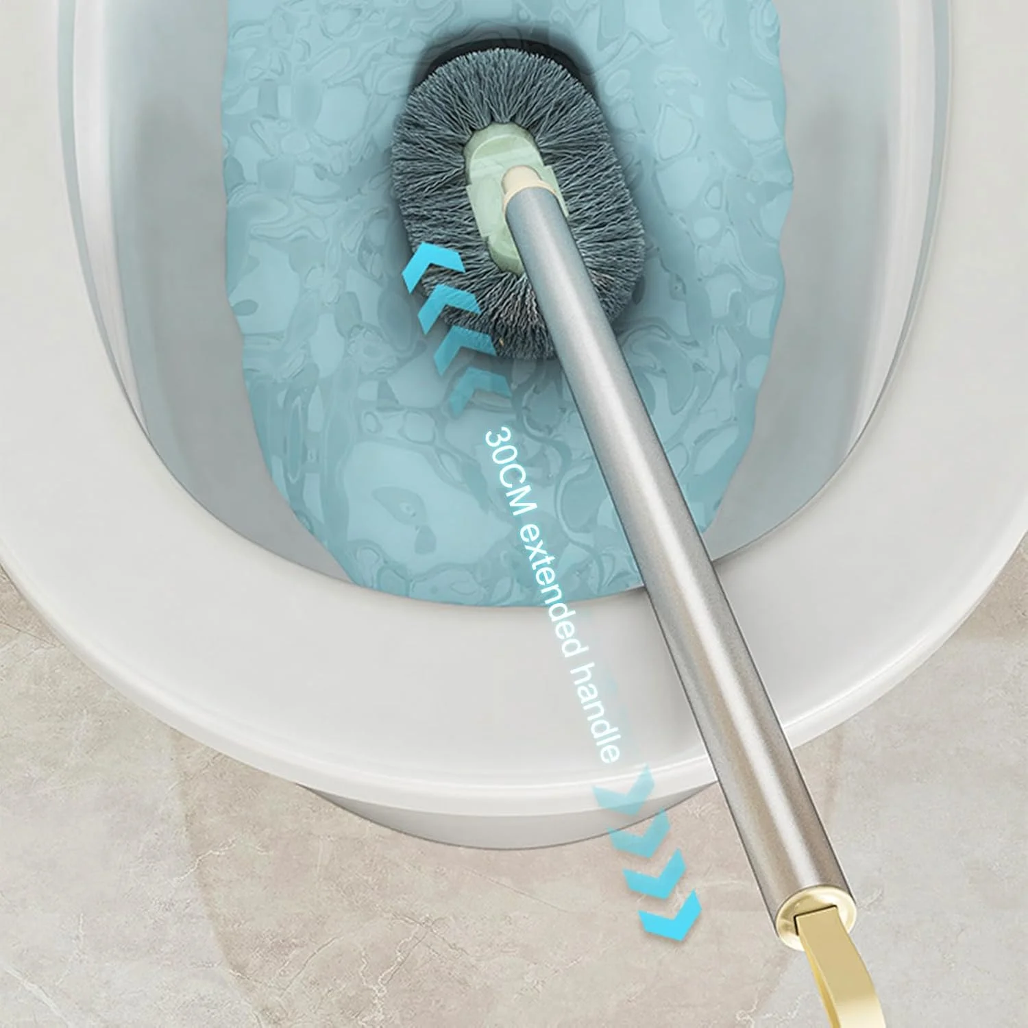 برس توالت شوی | برس توالت و جا برسی با مکنده | برس دسته بلند دیواری، لوازم نظافت صرفه جویی در فضا، لوازم جانبی حمام برای خانه و آپارتمان