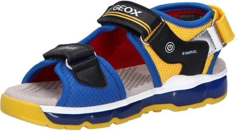 صندل پسرانه جیوکس مدل اندرویدبو 11، مشکی/سلطنتی، سایز 2