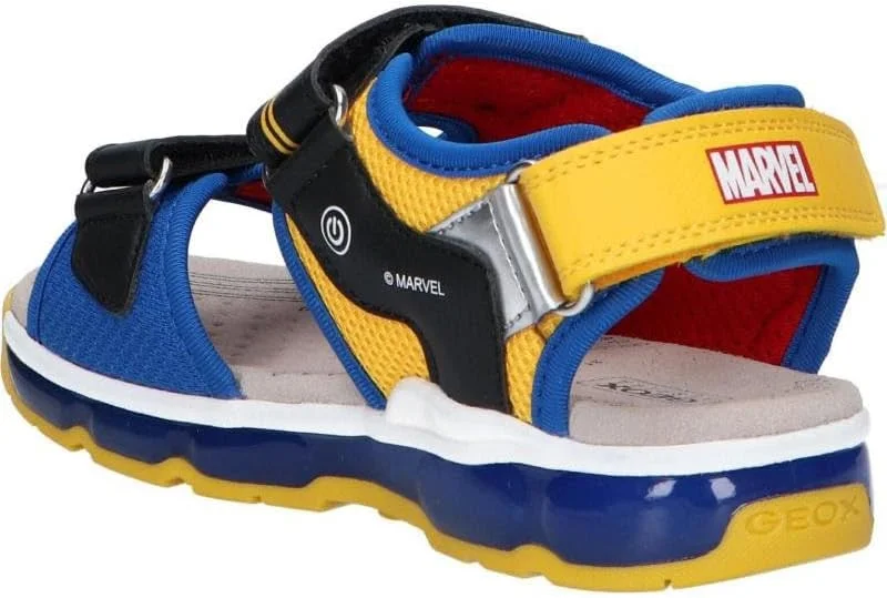 صندل پسرانه جیوکس مدل اندرویدبو 11، مشکی/سلطنتی، سایز 2