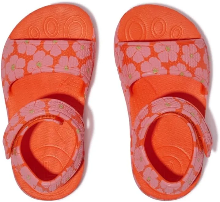 صندل های بچگانه فیت فلاپ مدل Iqushion با طرح گل شقایق، صندل ارگونومیک مناسب کودکان