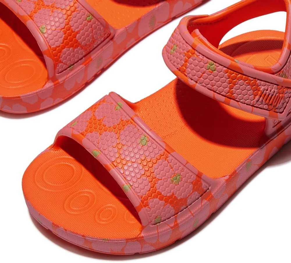 صندل های بچگانه فیت فلاپ مدل Iqushion با طرح گل شقایق، صندل ارگونومیک مناسب کودکان