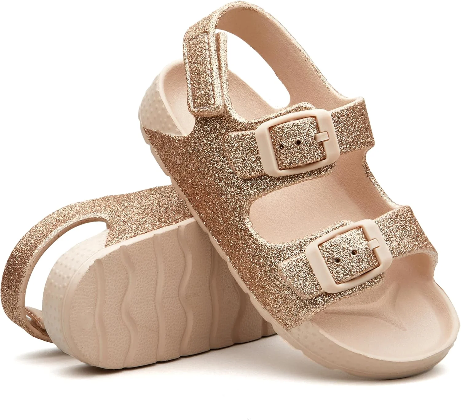 صندل های سبک وزن ایزی استار پسرانه و دخترانه با سگک های قابل تنظیم دوگانه و بست قلاب و حلقه در قسمت پاشنه