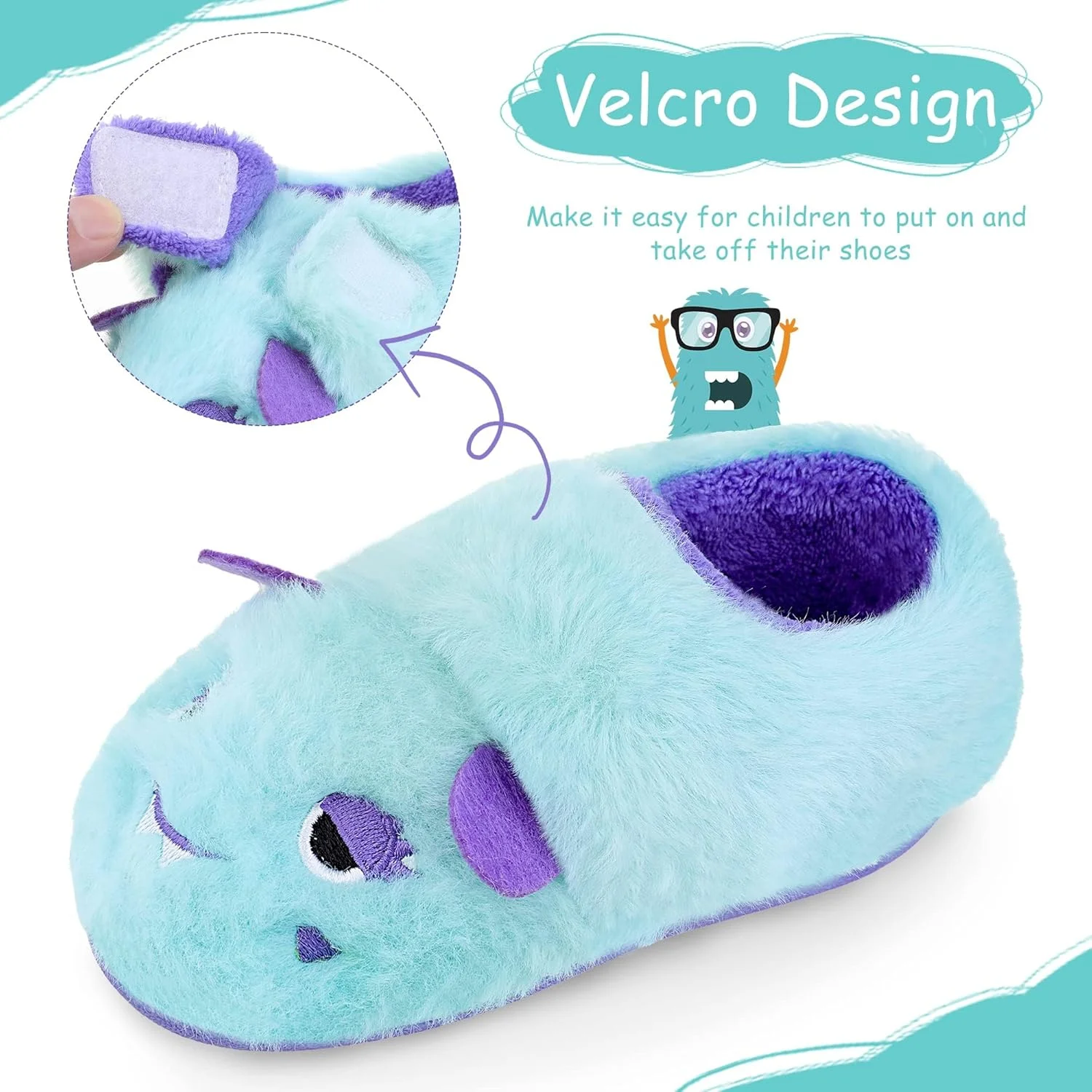 دمپایی دخترانه MIXIN برای کودکان، دمپایی فوم حافظه دار برای کودکان نوپا، کفش های گرم خانه کودکانه داخل و خارج از منزل دمپایی دخترانه MIXIN برای کودکان، دمپایی فوم حافظه دار برای کودکان نوپا، کفش های گرم خانه کودکانه داخل و خارج از منزل