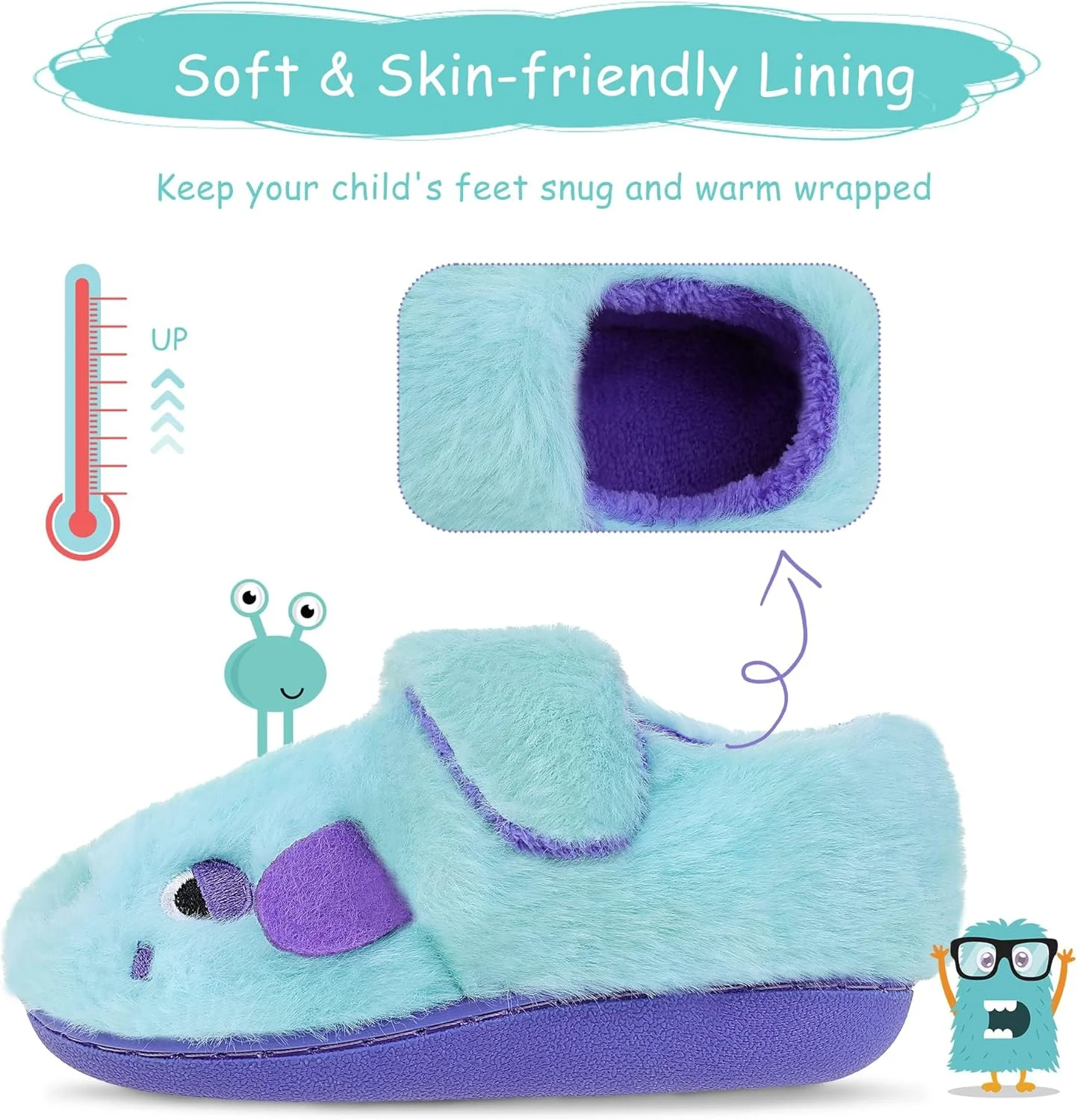 دمپایی دخترانه MIXIN برای کودکان، دمپایی فوم حافظه دار برای کودکان نوپا، کفش های گرم خانه کودکانه داخل و خارج از منزل دمپایی دخترانه MIXIN برای کودکان، دمپایی فوم حافظه دار برای کودکان نوپا، کفش های گرم خانه کودکانه داخل و خارج از منزل