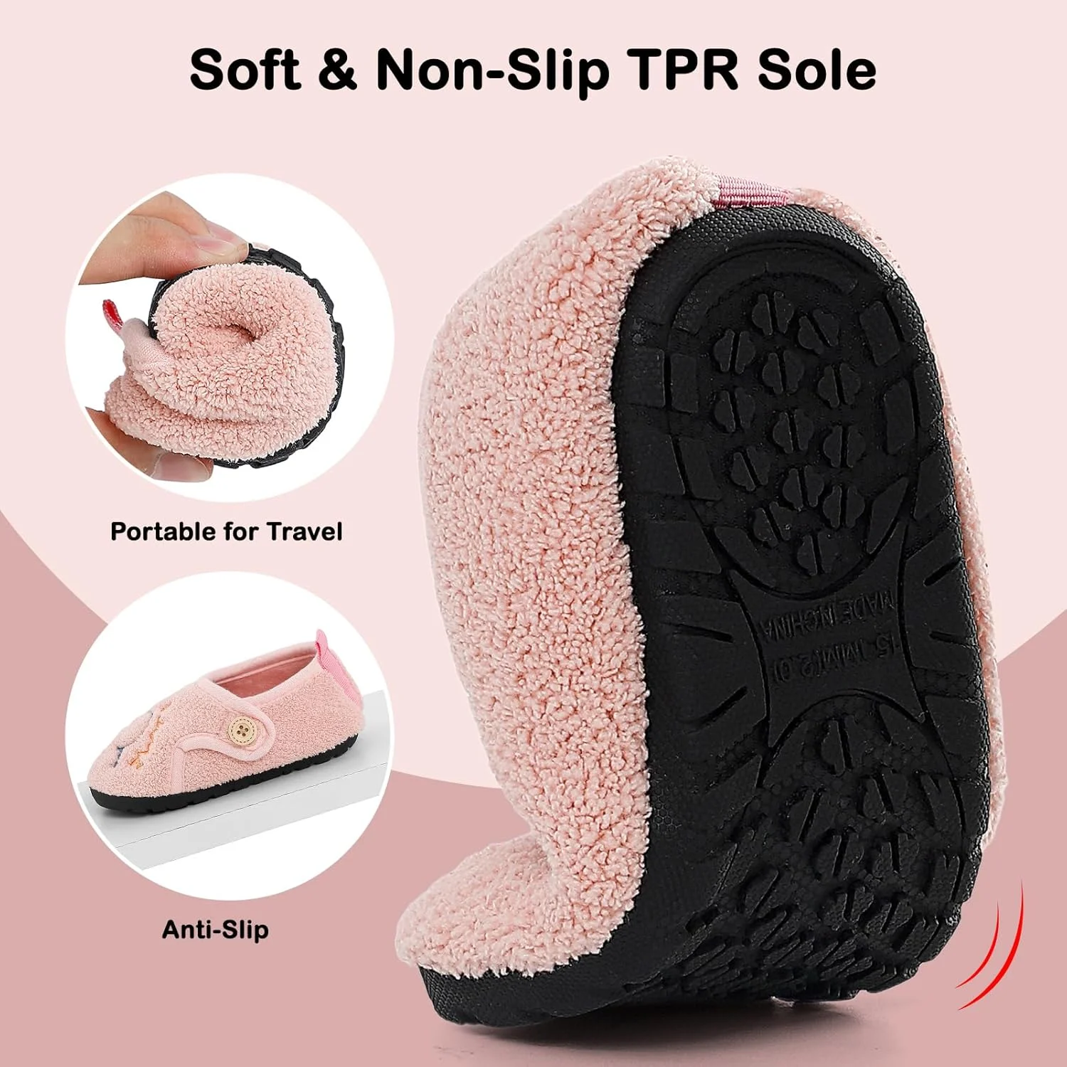 LACOFIA دمپایی بچگانه زمستانی گرم، کفش روفرشی کودکانه با کفی ضد لغزش LACOFIA دمپایی بچگانه زمستانی گرم، کفش روفرشی کودکانه با کفی ضد لغزش