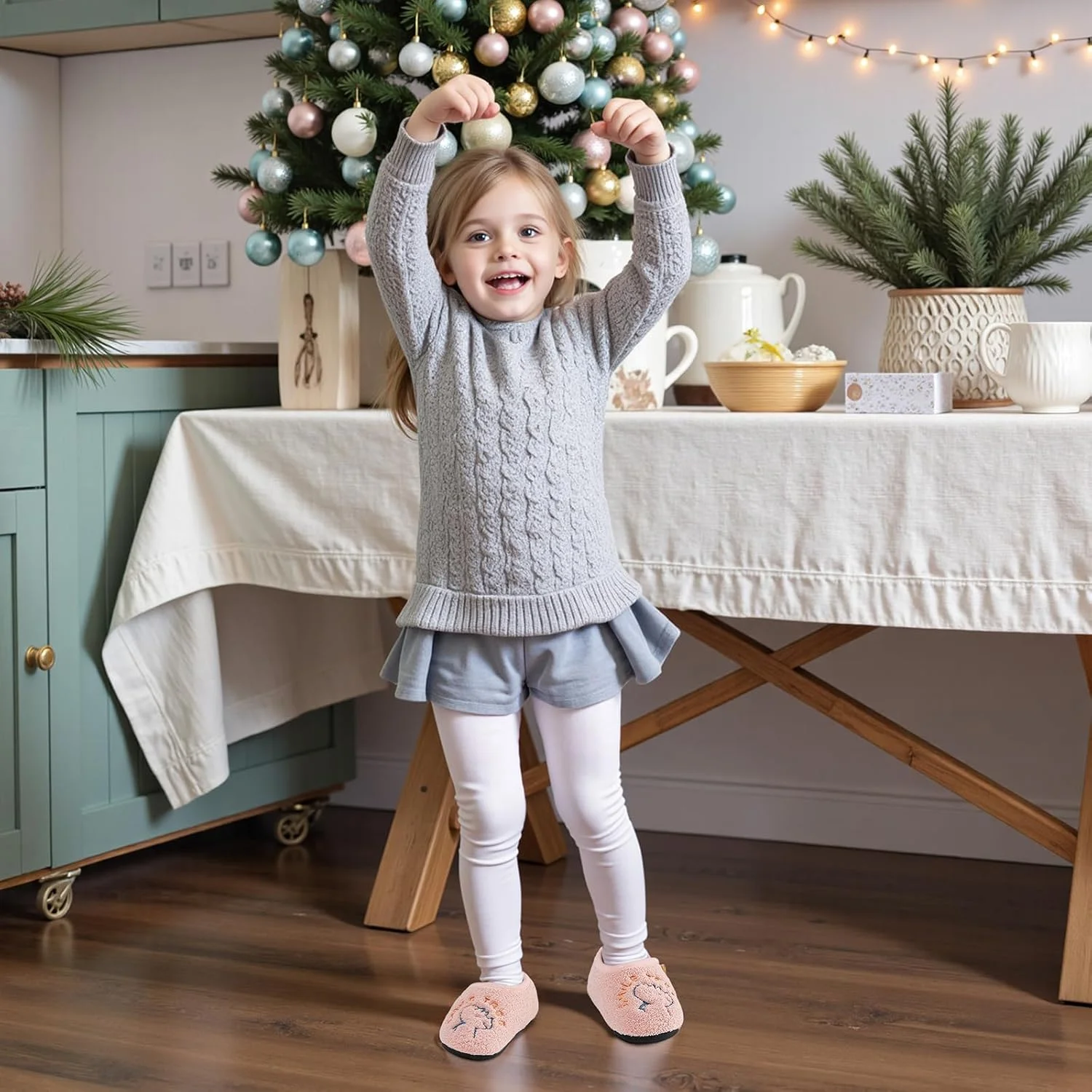 LACOFIA دمپایی بچگانه زمستانی گرم، کفش روفرشی کودکانه با کفی ضد لغزش LACOFIA دمپایی بچگانه زمستانی گرم، کفش روفرشی کودکانه با کفی ضد لغزش