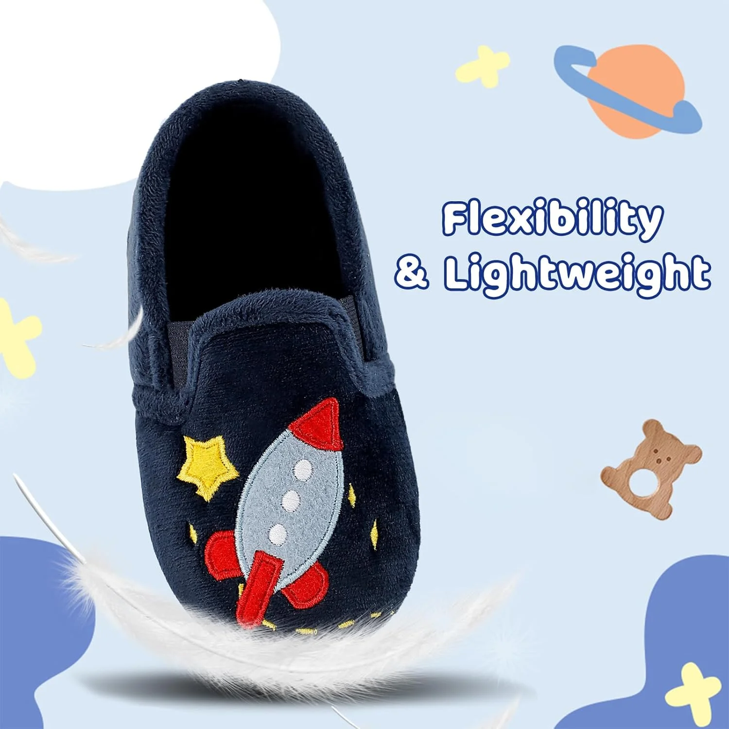 کفش های پاپوشی کودکانه MK MATT KEELY، دمپایی زمستانی سبک و ضد لغزش، تنفس پذیر و ضد لغزش برای کودکان نوپا، کفش های کلبه ای، دمپایی