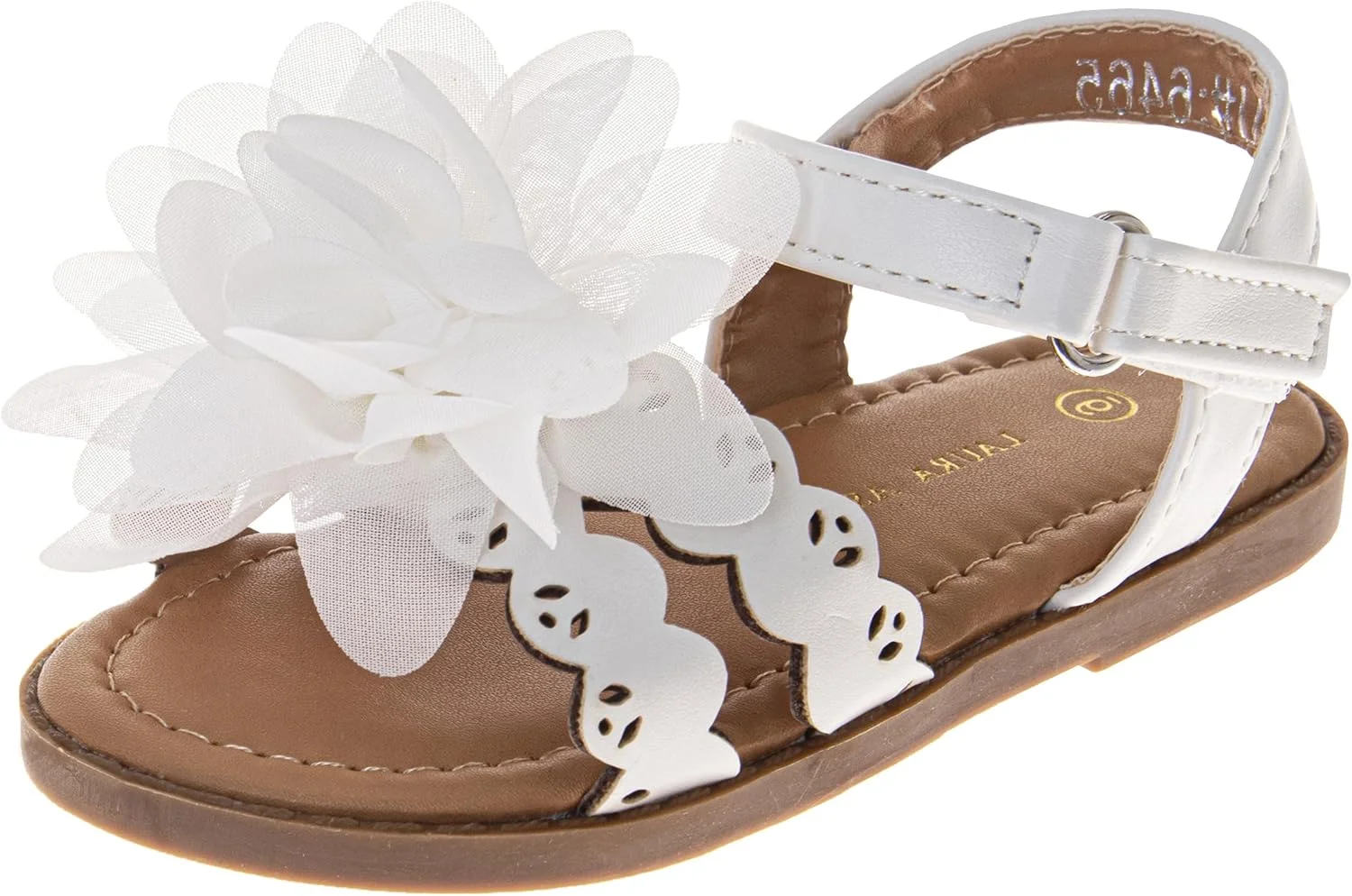 صندل های گلدار سفید دخترانه Josmo، مناسب برای تابستان، مهمانی و مجالس