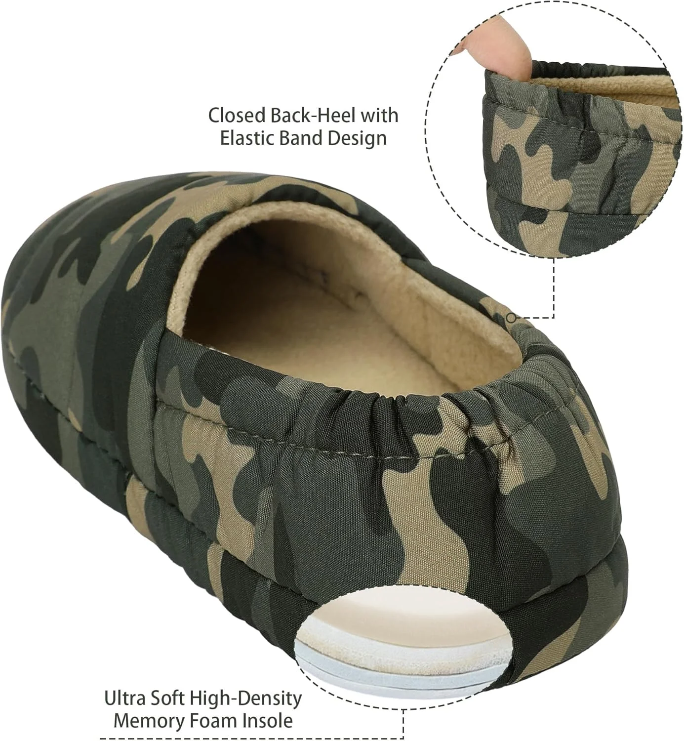 دمپایی پسرانه ضد لغزش، دمپایی بچگانه مناسب فضای داخلی و خارجی، کفش روفرشی پاشنه بسته کشی برای کودکان نوپا و بزرگ