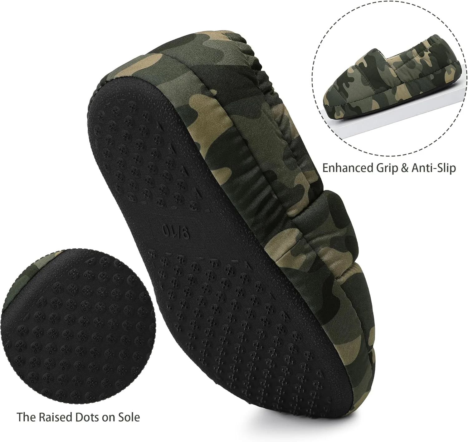 دمپایی پسرانه ضد لغزش، دمپایی بچگانه مناسب فضای داخلی و خارجی، کفش روفرشی پاشنه بسته کشی برای کودکان نوپا و بزرگ
