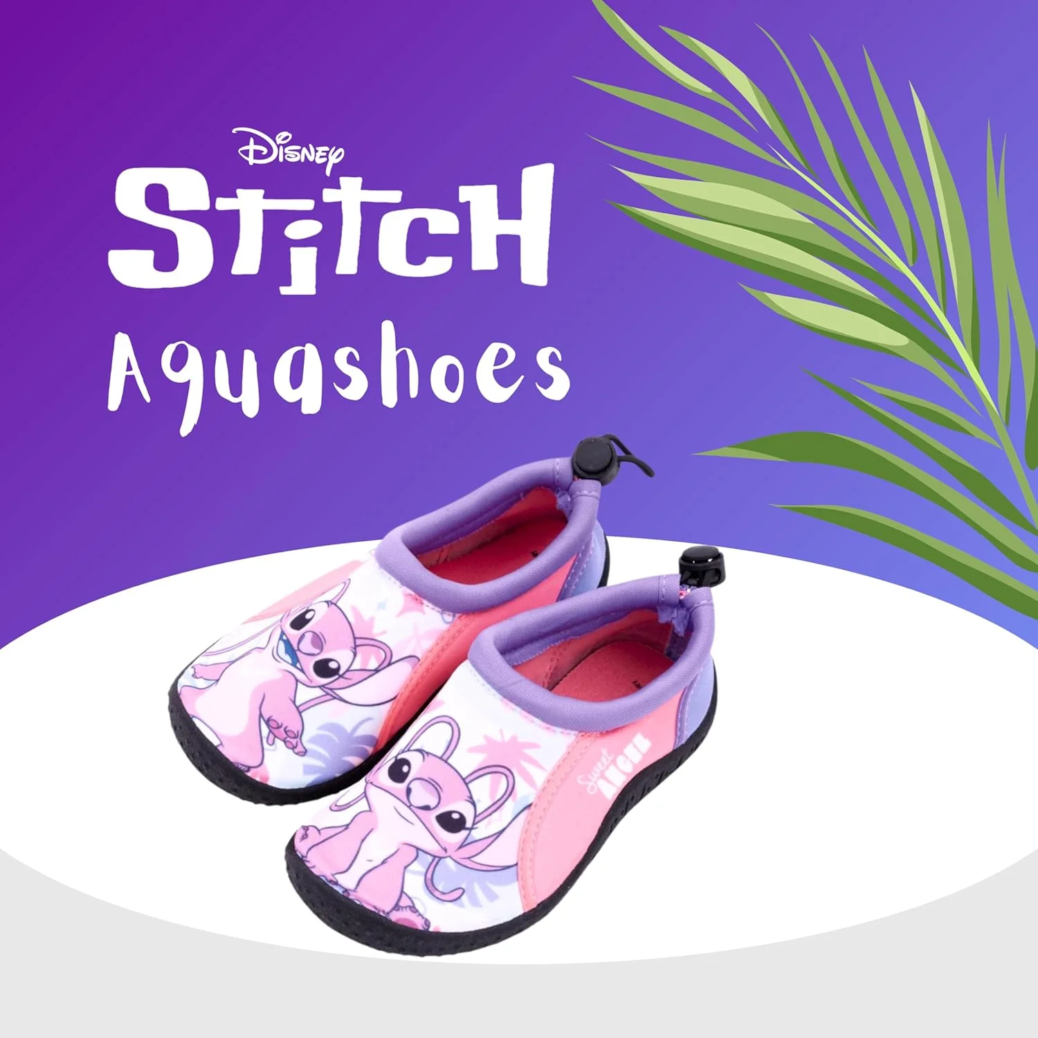 صندل های دخترانه دیزنی استیچ و انجل، کفش های ضد لغزش، کفش های آبی، سایزهای 24 تا 34 اروپا