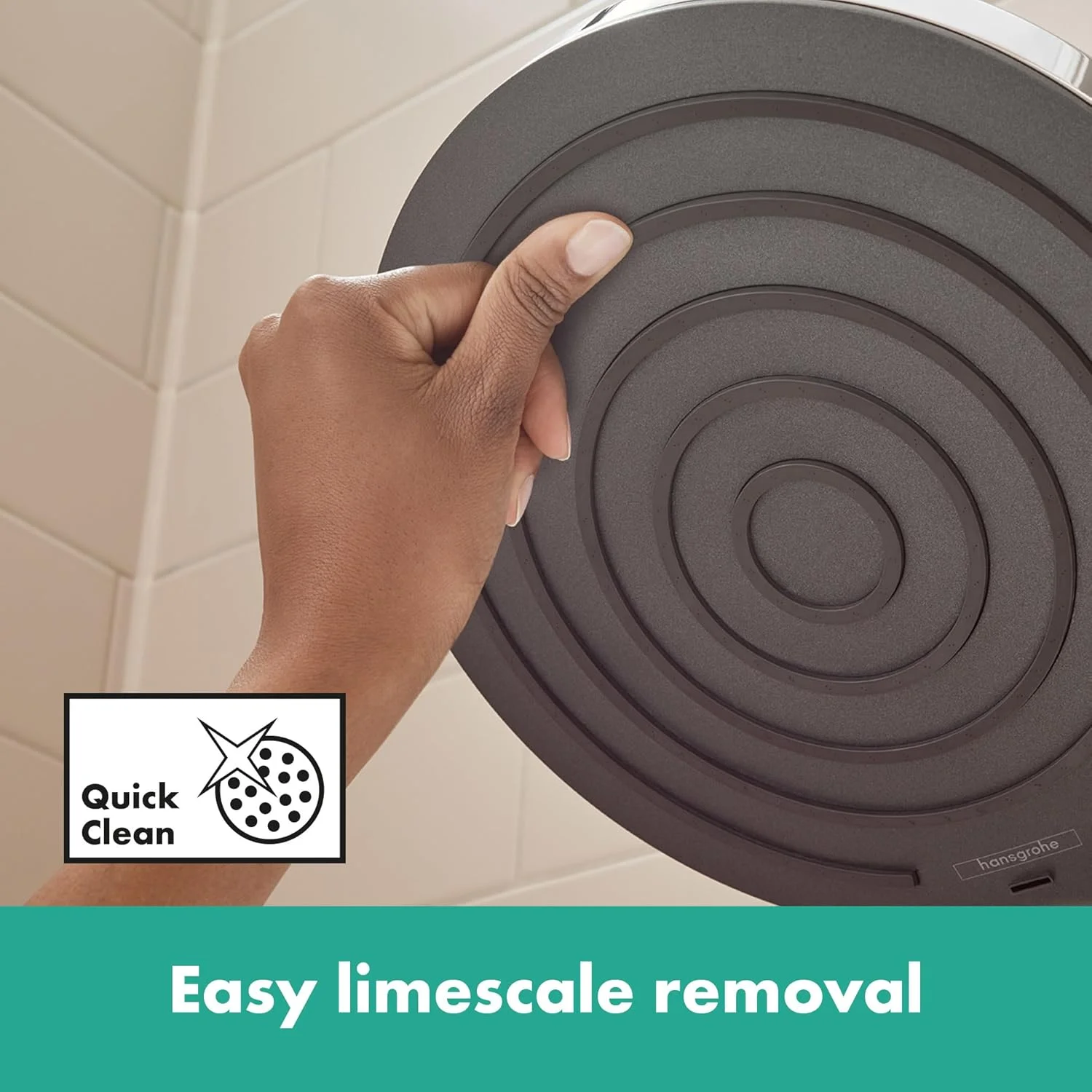 سردوش گرد هانسگروهه مدل Pulsify S 24140000 (260 میلی‌متر)، دوش بارانی با 1 نوع جت برای نصب دیواری یا سقفی، سردوش با عملکرد ضد رسوب، کروم