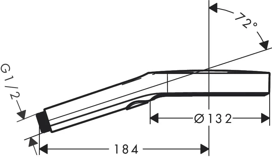 سردوش حمام هانسگروهه Rainfinity 26864670، 130، 3 حالته، مشکی مات