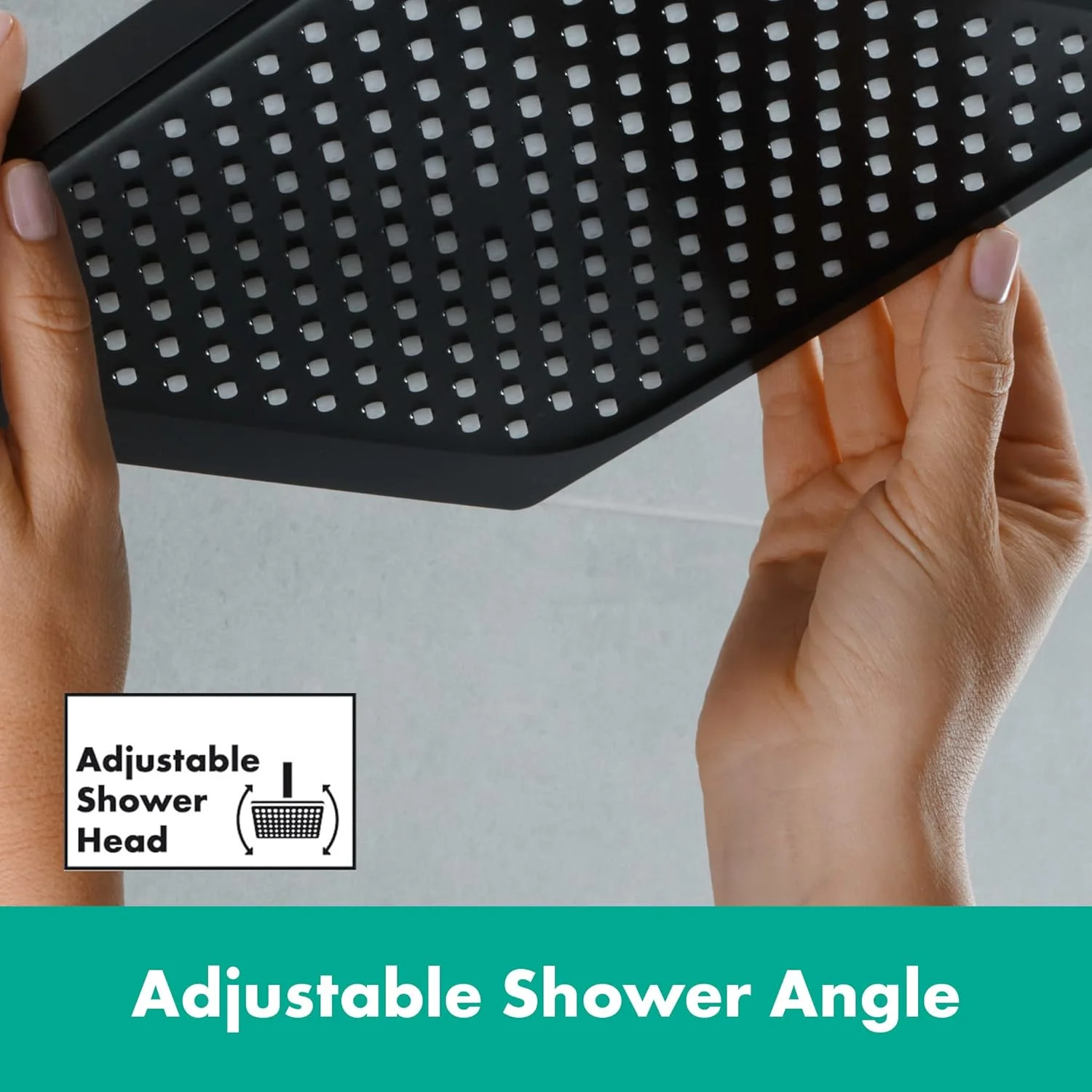 سردوش حمام هانسگروهه Vernis Shape 230 تک حالته با قابلیت صرفه جویی در مصرف آب، مشکی مات، 26283670 سردوش حمام هانسگروهه Vernis Shape 230 تک حالته با قابلیت صرفه جویی در مصرف آب، مشکی مات، 26283670