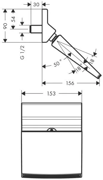 سردوش سقفی چرخان هانسگروهه ریندنس رینفال 150، کروم 26442000 سردوش سقفی چرخان هانسگروهه ریندنس رینفال 150، کروم 26442000