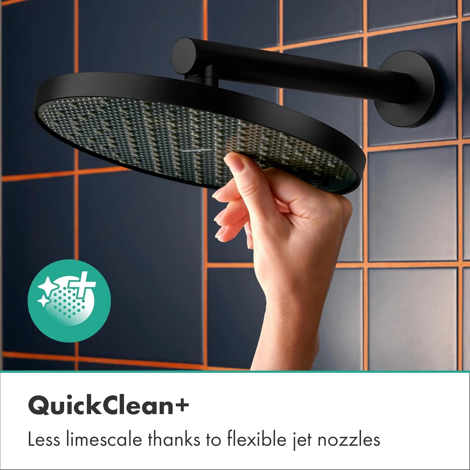 سردوش کاهنده مصرف آب Hansgrohe Activera S 28056670 (EcoSmart)، سردوش (240 میلی متر)، دوش بارانی با 1 نوع جت برای نصب دیواری یا سقفی، سردوش با عملکرد ضد رسوب، مشکی مات سردوش کاهنده مصرف آب Hansgrohe Activera S 28056670 (EcoSmart)، سردوش (240 میلی متر)، دوش بارانی با 1 نوع جت برای نصب دیواری یا سقفی، سردوش با عملکرد ضد رسوب، مشکی مات