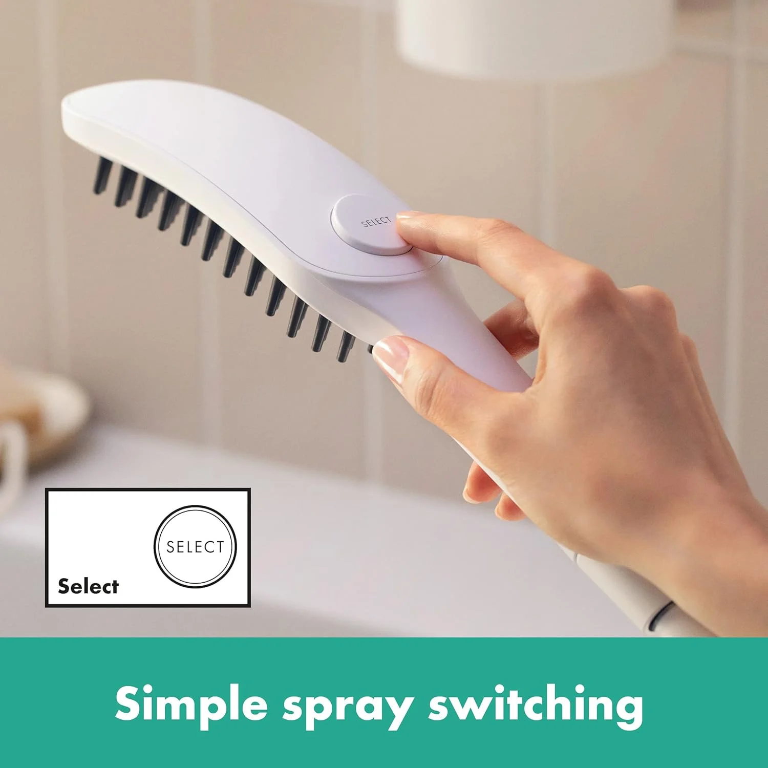 سردوش سگ هانسگروهه Furly 26640700 150 3Jet با دکمه های نوازش، سفید مات سردوش سگ هانسگروهه Furly 26640700 150 3Jet با دکمه های نوازش، سفید مات