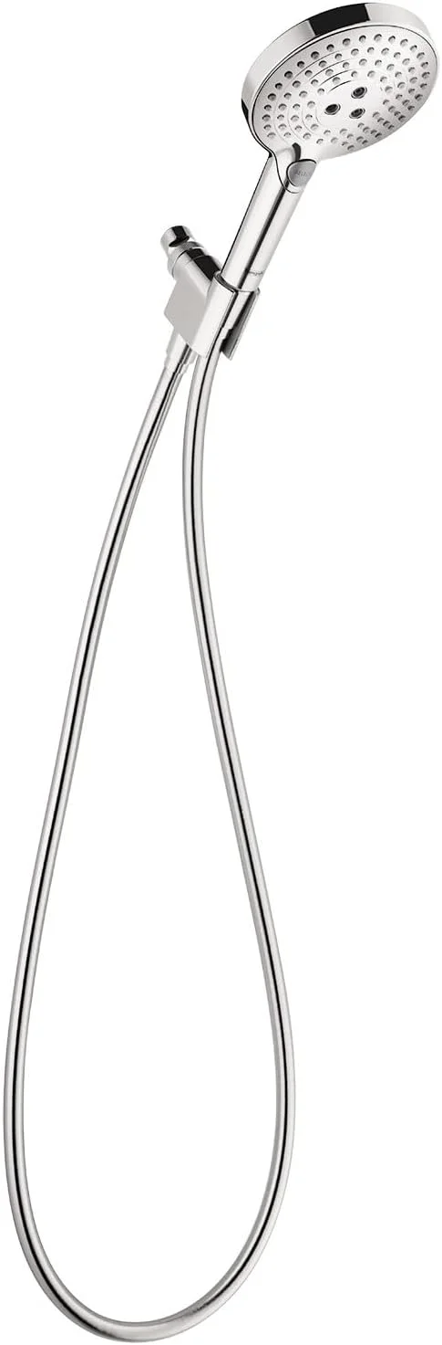 مجموعه دوش دستی قابل تنظیم هانسگروهه Raindance Select S با قطر 5 اینچ، مدرن، دارای 3 حالت پاشش PowderRain، پُر و ماساژ، نصب آسان به همراه شلنگ کروم، 6.6 لیتر در دقیقه، 04905000 مجموعه دوش دستی قابل تنظیم هانسگروهه Raindance Select S با قطر 5 اینچ، مدرن، دارای 3 حالت پاشش PowderRain، پُر و ماساژ، نصب آسان به همراه شلنگ کروم، 6.6 لیتر در دقیقه، 04905000