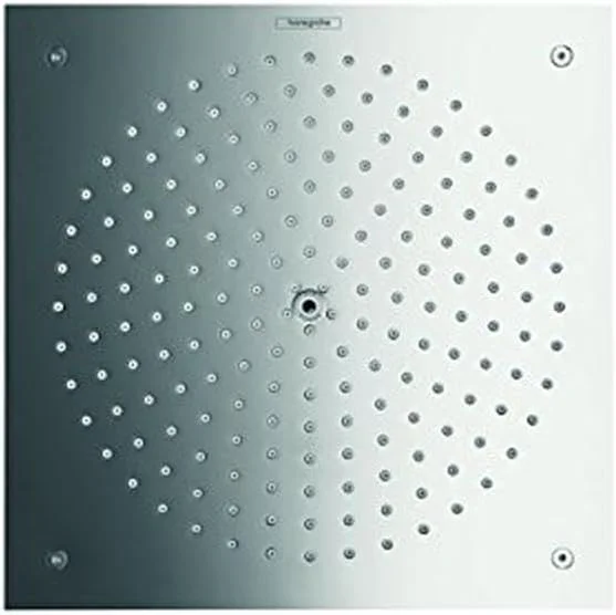 دوش سقفی هانسگروهه ریندنس 260/260 با قابلیت صرفه جویی در مصرف آب، یک حالت اسپری، 9 لیتر در دقیقه، کروم، نقره ای