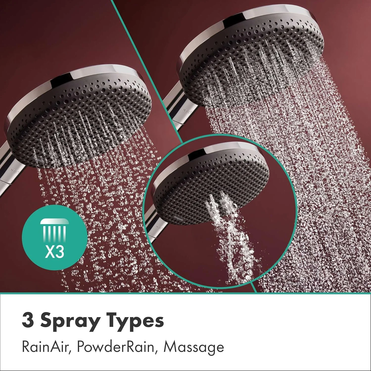 هانسگروهه ریندنس آلیو سلکت اس - ست دوش با سردوش صرفه جویی در مصرف آب (EcoSmart، شامل 3 حالت اسپری پودری)، شلنگ دوش (1.60 متر) و نگهدارنده سردوش، کروم، 24611000 هانسگروهه ریندنس آلیو سلکت اس - ست دوش با سردوش صرفه جویی در مصرف آب (EcoSmart، شامل 3 حالت اسپری پودری)، شلنگ دوش (1.60 متر) و نگهدارنده سردوش، کروم، 24611000