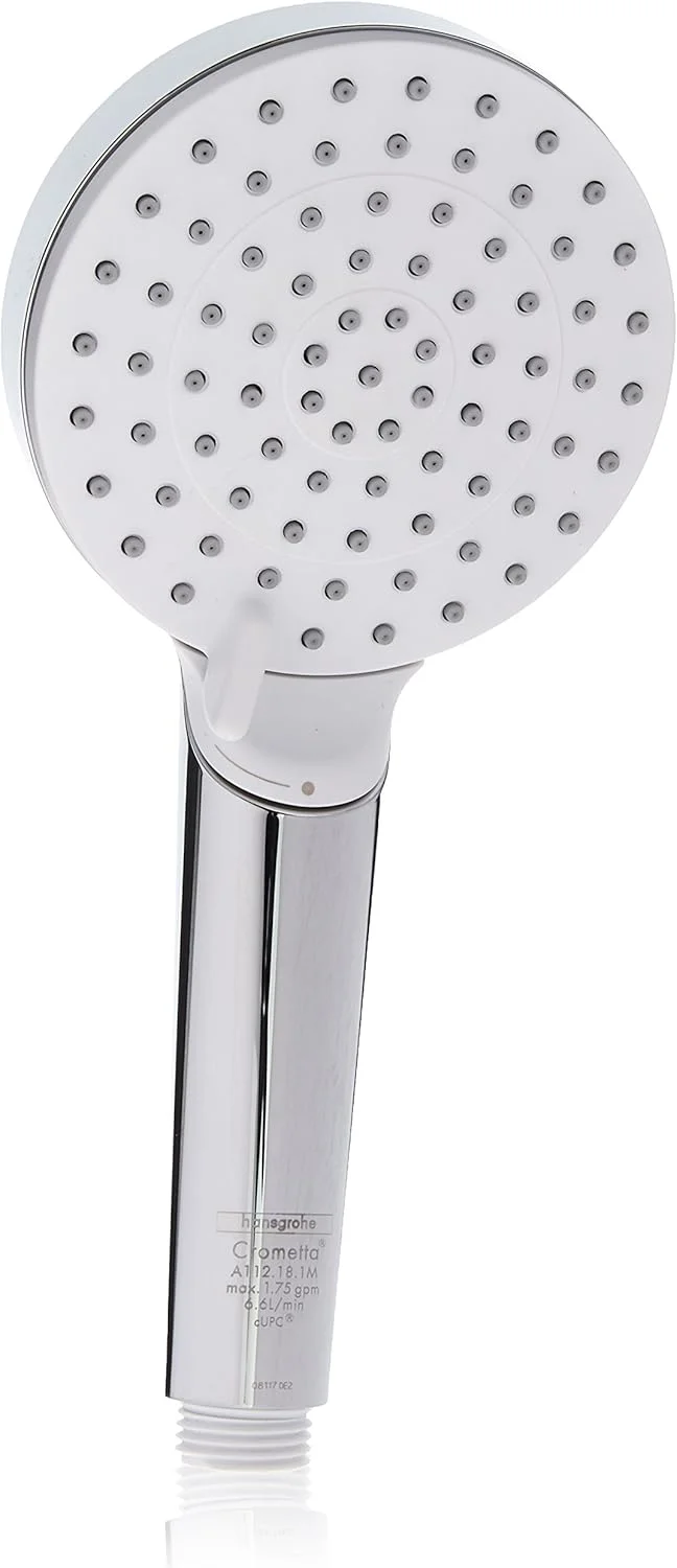 سردوش دستی هانسگروهه Crometta با جریان کم، 4 اینچ، مدرن، 2 حالته Vario-Jet (مناطق اسپری با شدت متغیر) مدل 26332401