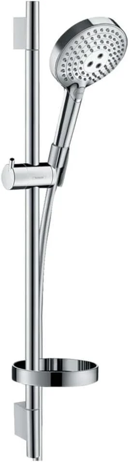 هانسگروهه Raindance Select S - ست دوش با سردوش، میله دوش 65 سانتی‌متری، شلنگ دوش 160 سانتی‌متری و نگهدارنده سردوش، دوش دستی با 3 حالت پاشش (شامل PowderRain)، کروم، 27654000