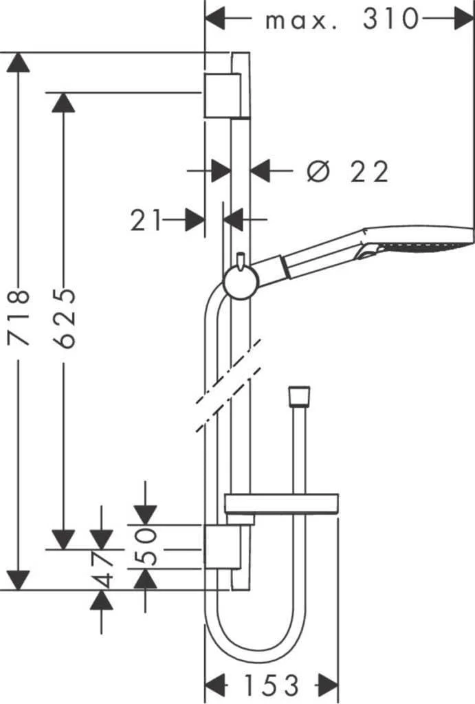 هانسگروهه Raindance Select S - ست دوش با سردوش، میله دوش 65 سانتیمتری، شلنگ دوش 160 سانتیمتری و نگهدارنده سردوش، دوش دستی با 3 حالت پاشش (شامل PowderRain)، کروم، 27654000 هانسگروهه Raindance Select S - ست دوش با سردوش، میله دوش 65 سانتیمتری، شلنگ دوش 160 سانتیمتری و نگهدارنده سردوش، دوش دستی با 3 حالت پاشش (شامل PowderRain)، کروم، 27654000