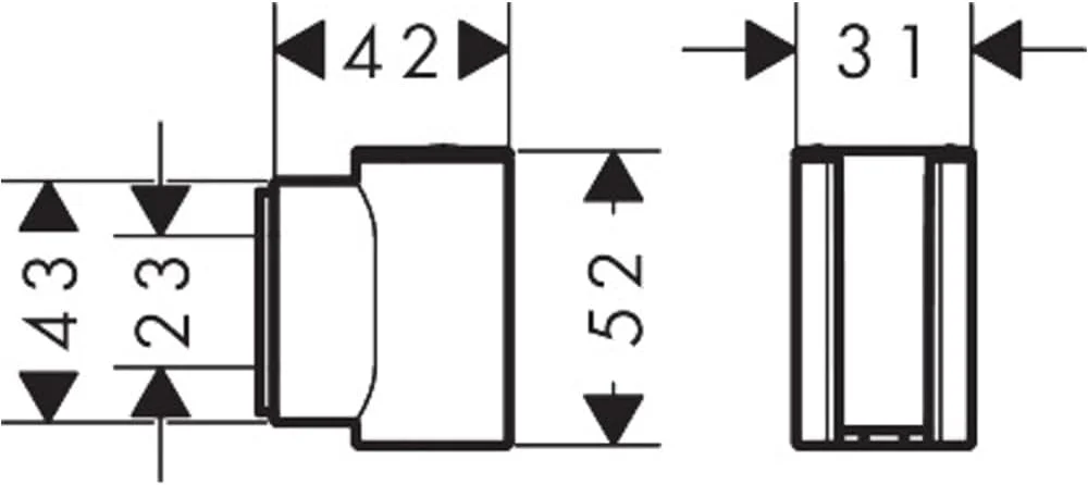 نگهدارنده گوشی دوش هانسگروهه Porter Fine 28885000 برای شلنگ های دوش با مهره مخروطی، نگهدارنده دوش دستی، کروم