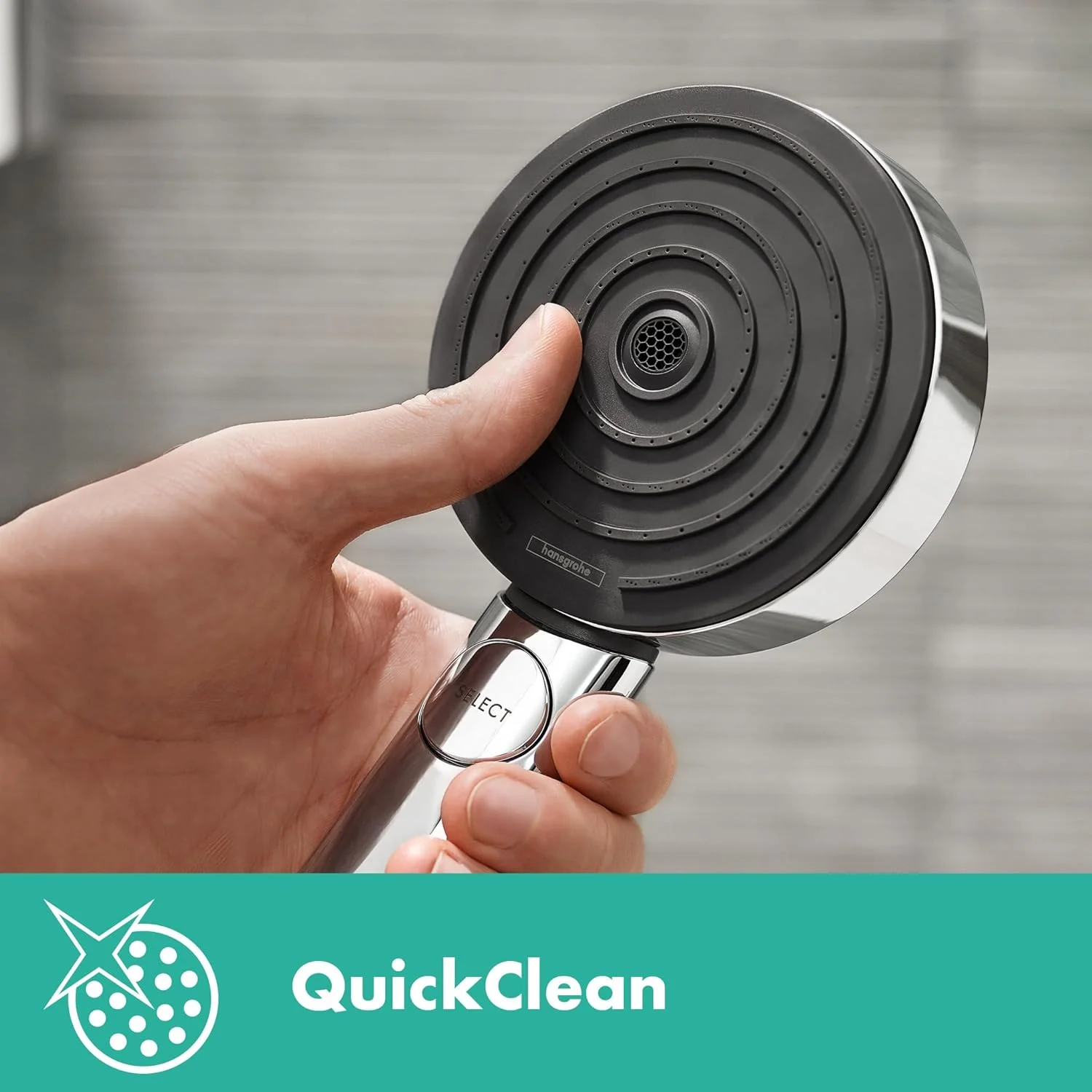 مجموعه دوش دستی 6 اینچی هانسگروهه مدل Pulsify با 3 حالت پاشش مدرن PowderRain، IntenseRain، ماساژ نبضی با QuickClean به همراه شلنگ، رنگ مشکی مات، 2.5 GPM، 04917670 مجموعه دوش دستی 6 اینچی هانسگروهه مدل Pulsify با 3 حالت پاشش مدرن PowderRain، IntenseRain، ماساژ نبضی با QuickClean به همراه شلنگ، رنگ مشکی مات، 2.5 GPM، 04917670