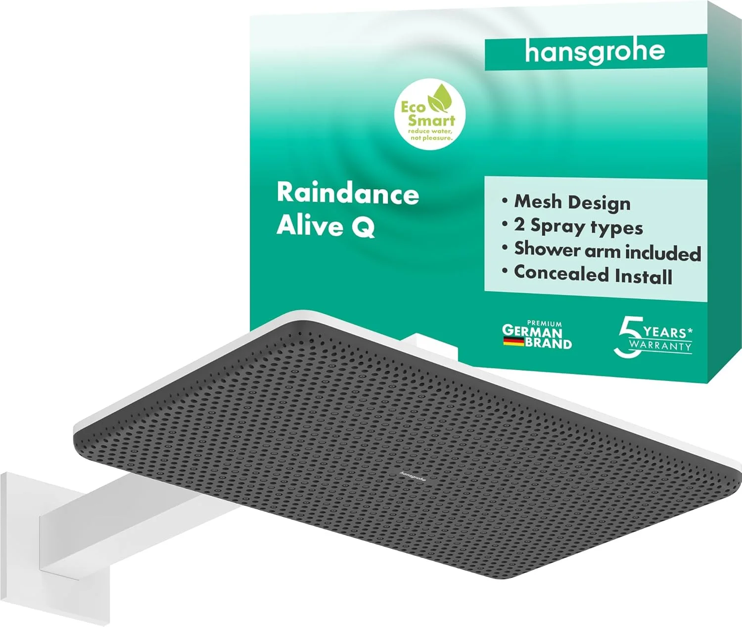 سردوش حمام هانسگروهه Raindance Alive Q 24550700 به همراه بازویی، 340x210 میلی متر، دارای 2 نوع جت آب، مناسب برای نصب دیواری، دارای عملکرد ضد رسوب، سفید مات سردوش حمام هانسگروهه Raindance Alive Q 24550700 به همراه بازویی، 340x210 میلی متر، دارای 2 نوع جت آب، مناسب برای نصب دیواری، دارای عملکرد ضد رسوب، سفید مات