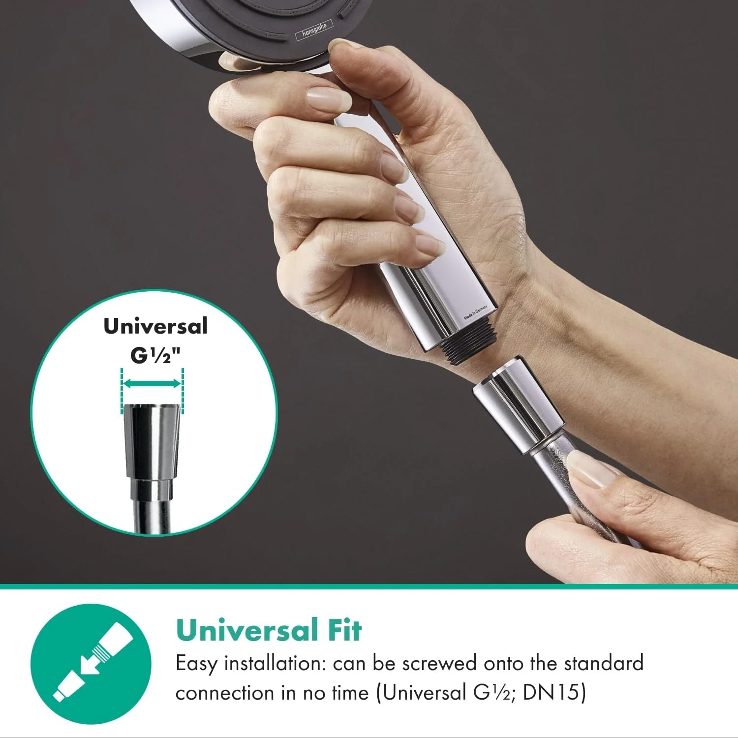 شلنگ دوش یونیورسال Hansgrohe Isiflex، طول 1.25 متر، بدون گره خوردگی، شلنگ سر دوش انعطاف پذیر ضد پیچ خوردگی، به همراه حلقه های آب بندی، کروم، 28272000 شلنگ دوش یونیورسال Hansgrohe Isiflex، طول 1.25 متر، بدون گره خوردگی، شلنگ سر دوش انعطاف پذیر ضد پیچ خوردگی، به همراه حلقه های آب بندی، کروم، 28272000