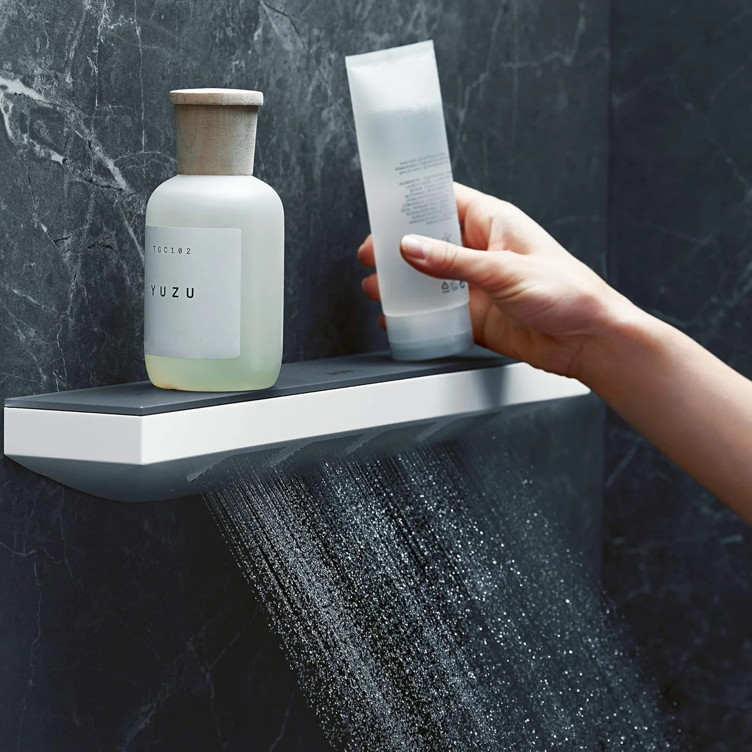 سردوش حمام هانسگروهه Rainfinity 500 میلی متر با 1 نوع جت و قفسه دوش سفید مات